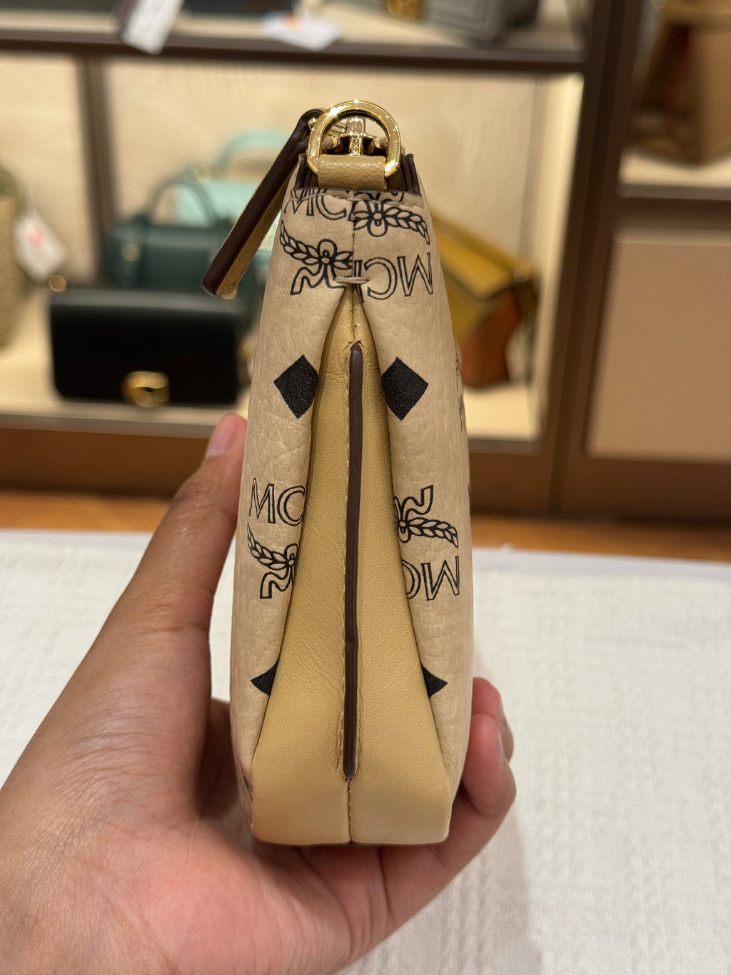 MCM 2way Visetos Beige