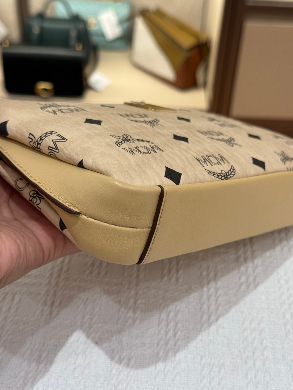 MCM 2way Visetos Beige