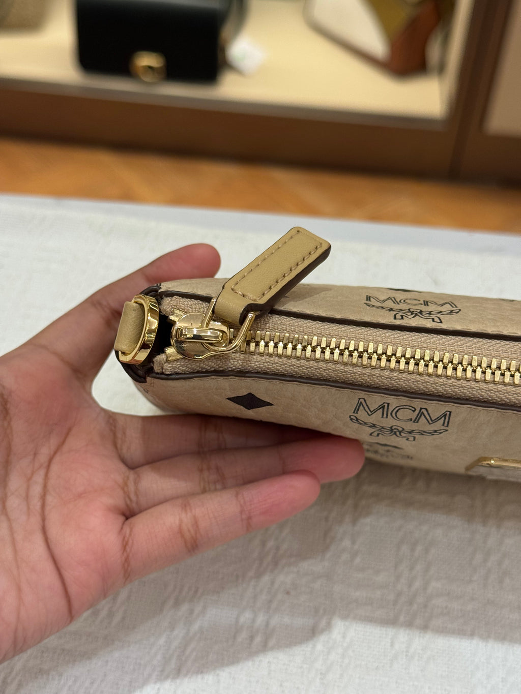 MCM 2way Visetos Beige