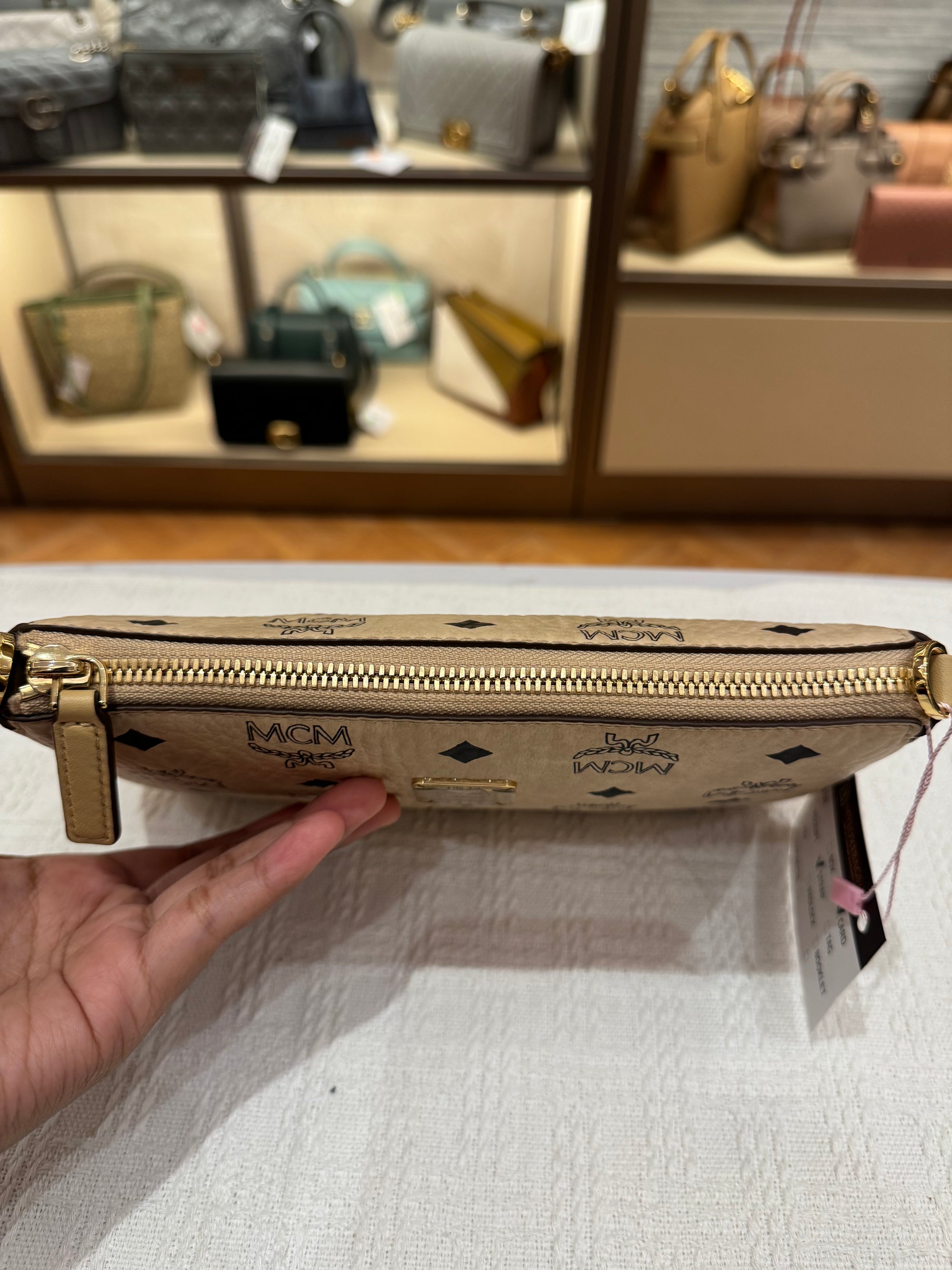 MCM 2way Visetos Beige