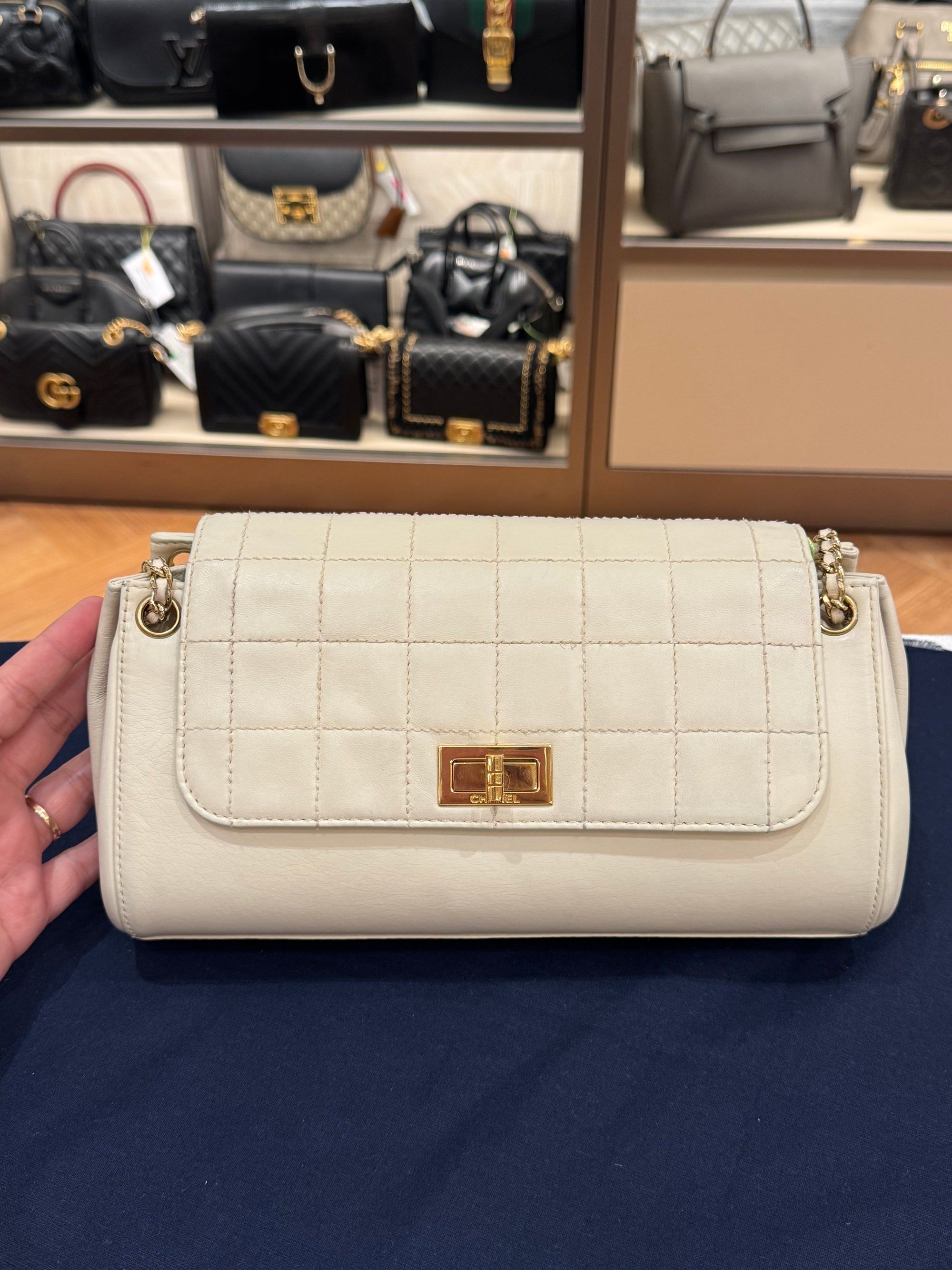 Chanel Mademoiselle Chocolate Bar Accordion Ivory