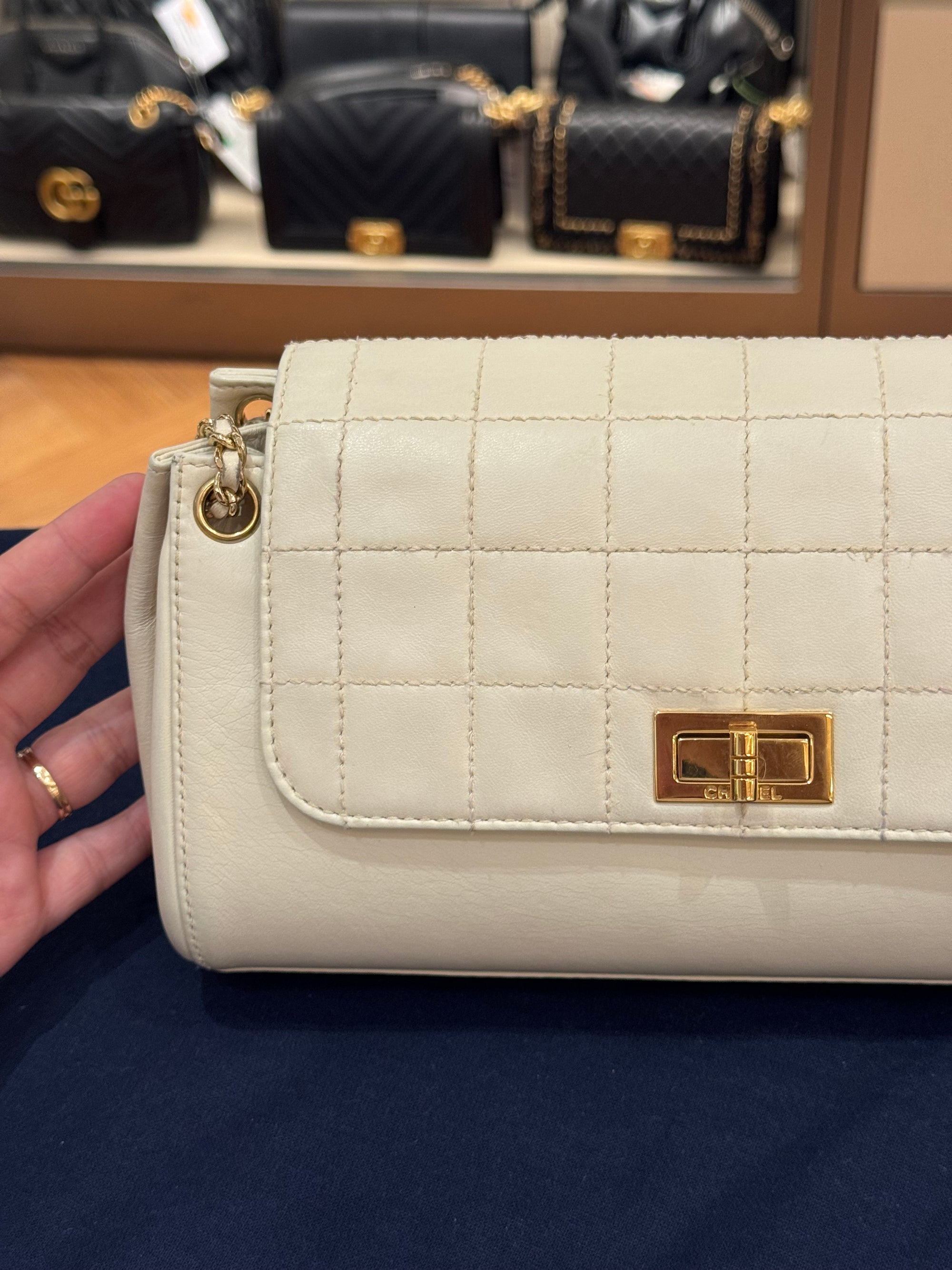 Chanel Mademoiselle Chocolate Bar Accordion Ivory