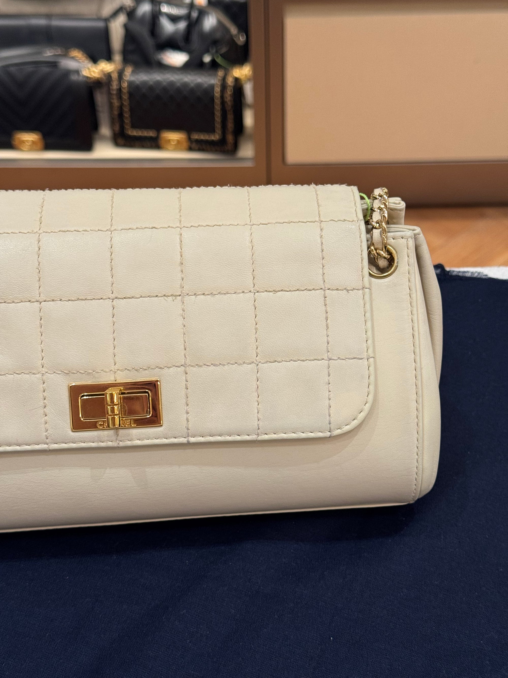 Chanel Mademoiselle Chocolate Bar Accordion Ivory