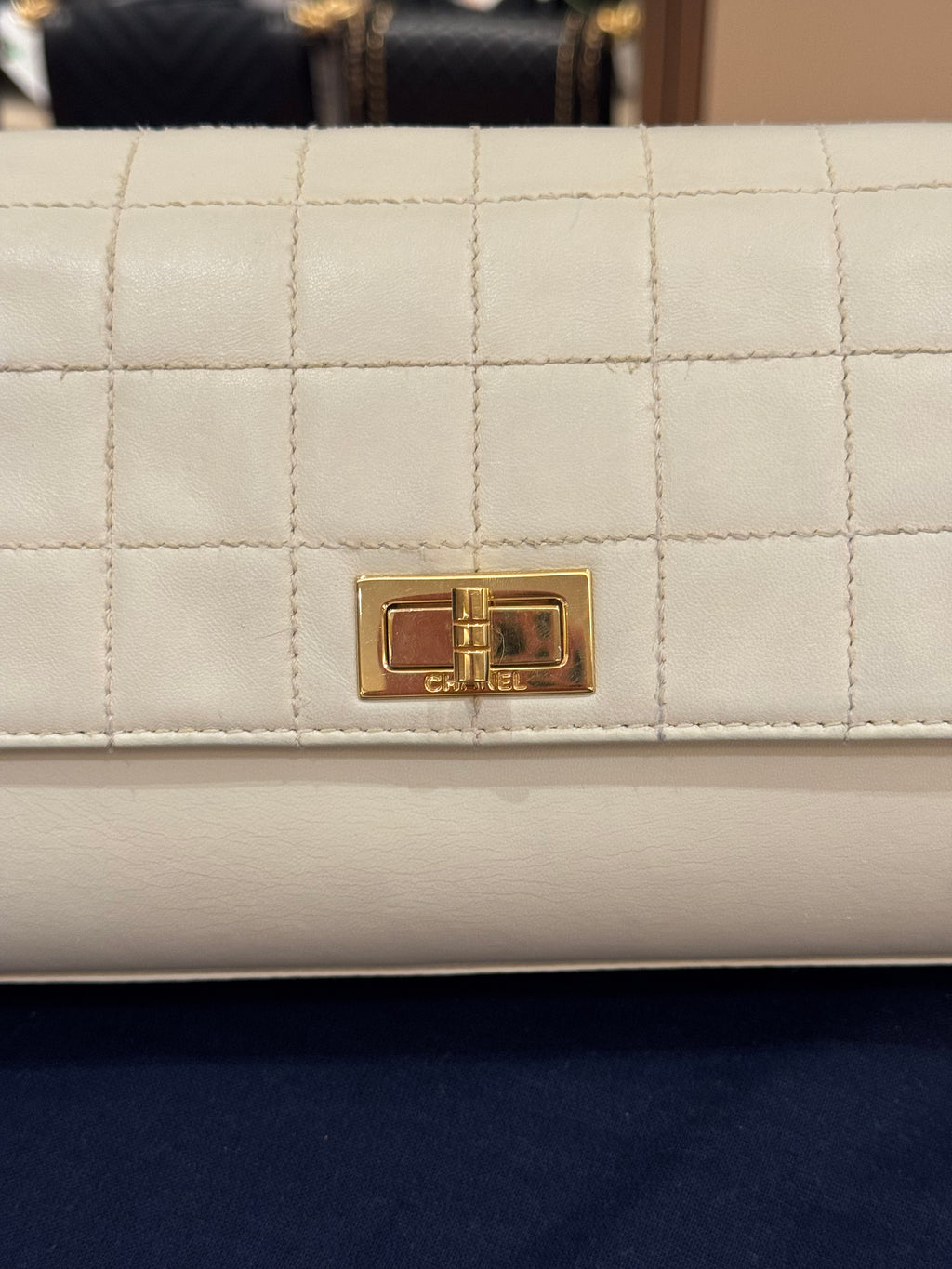 Chanel Mademoiselle Chocolate Bar Accordion Ivory