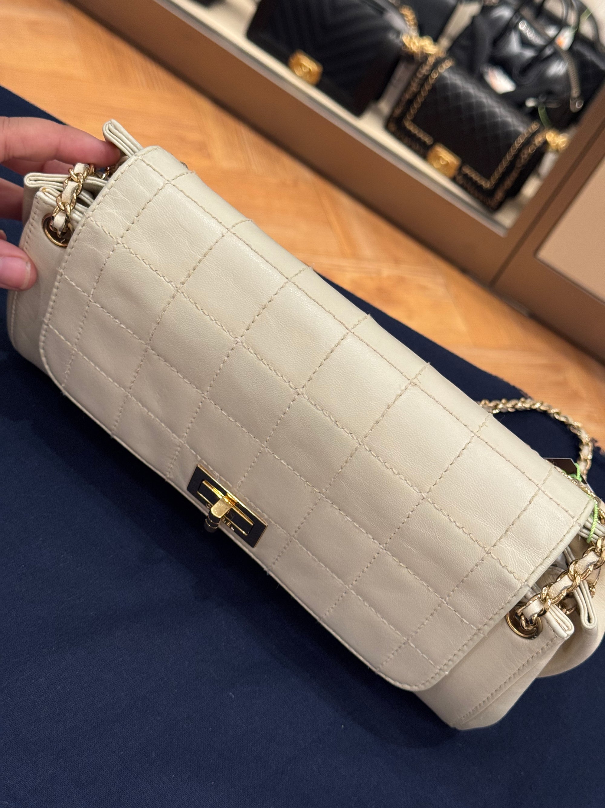 Chanel Mademoiselle Chocolate Bar Accordion Ivory