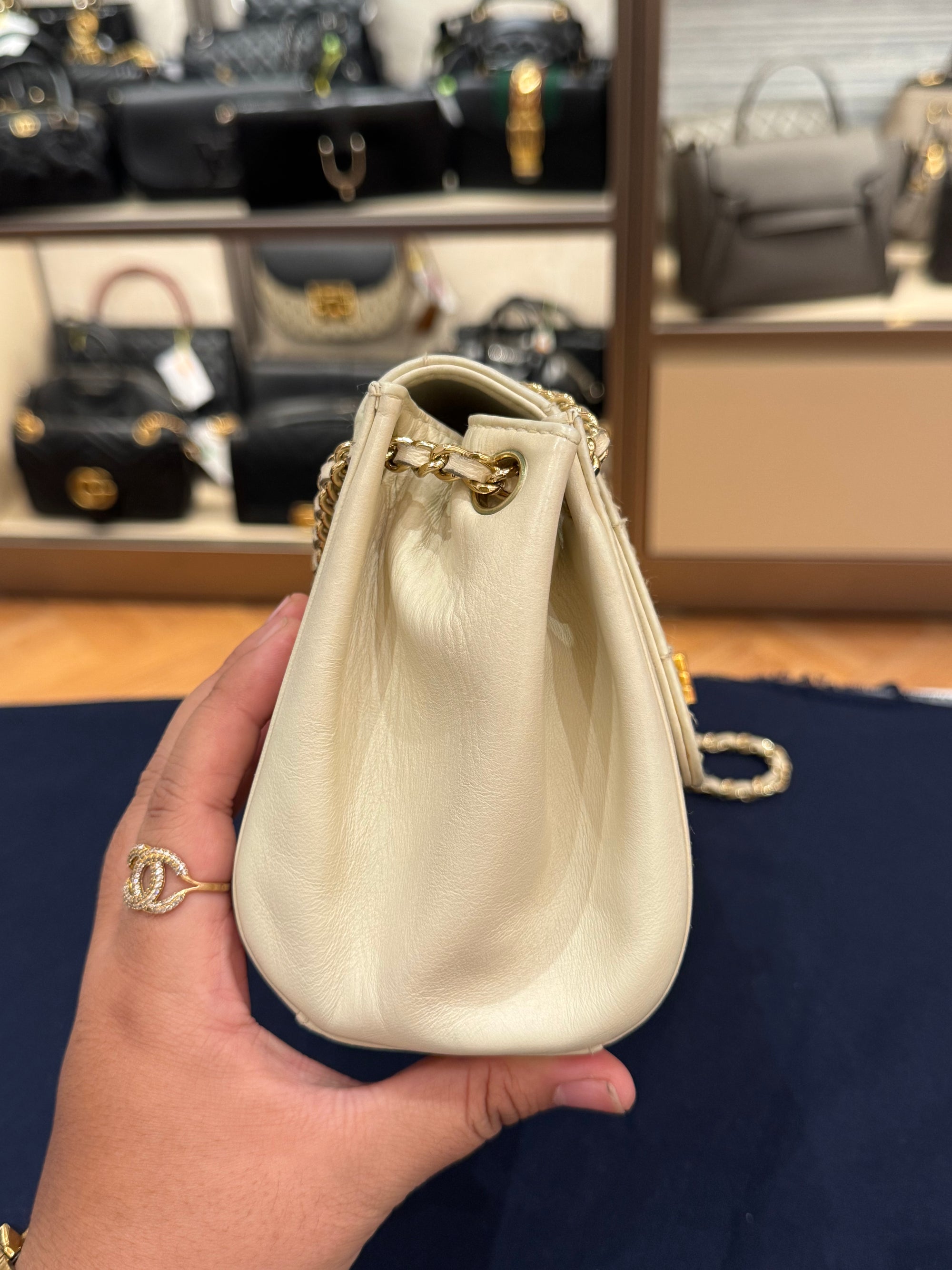 Chanel Mademoiselle Chocolate Bar Accordion Ivory