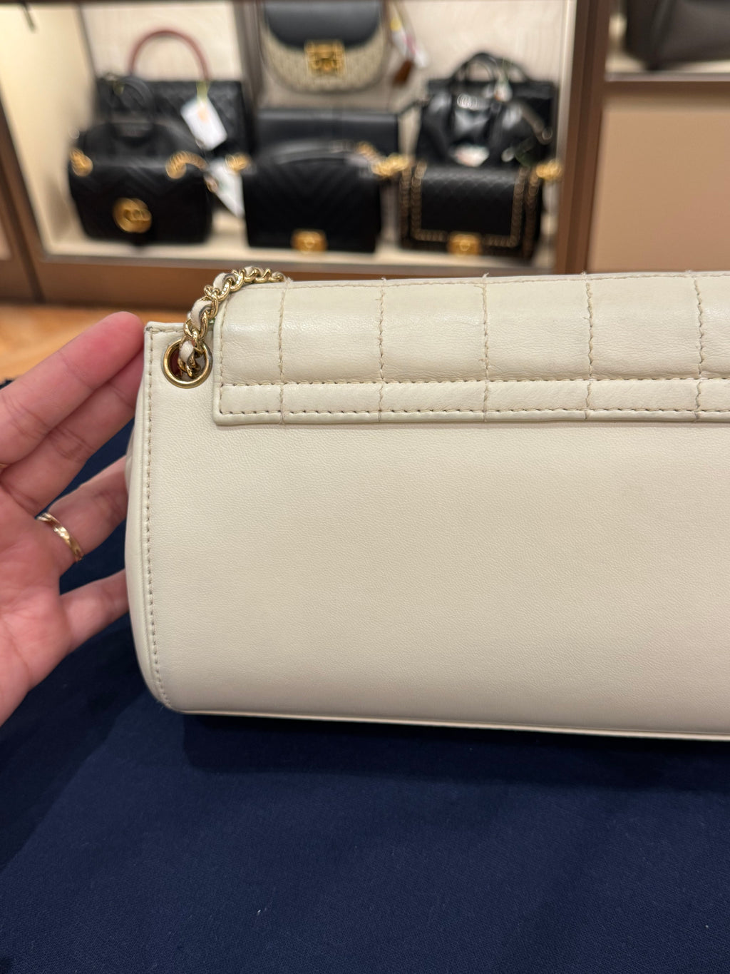 Chanel Mademoiselle Chocolate Bar Accordion Ivory