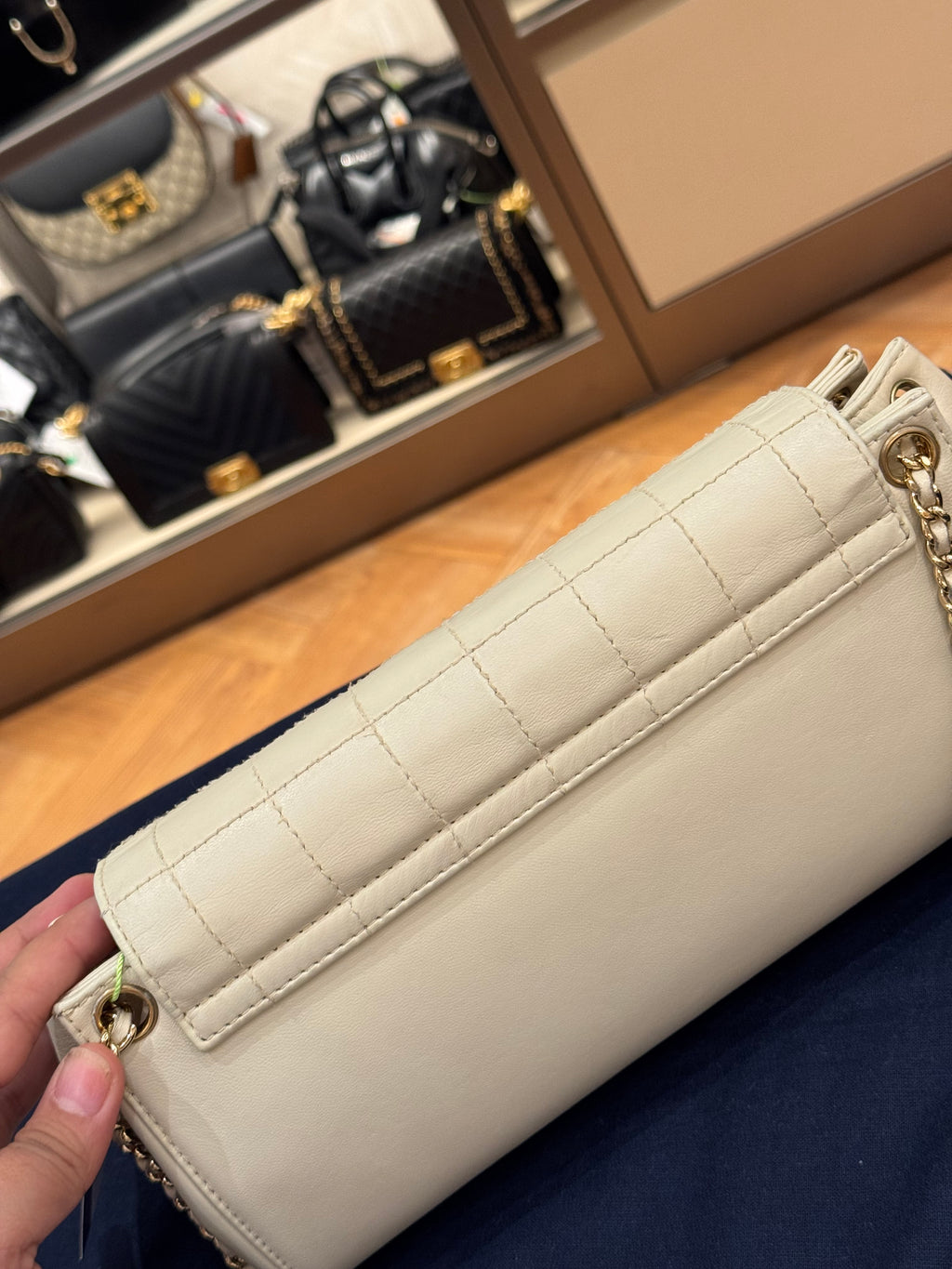 Chanel Mademoiselle Chocolate Bar Accordion Ivory