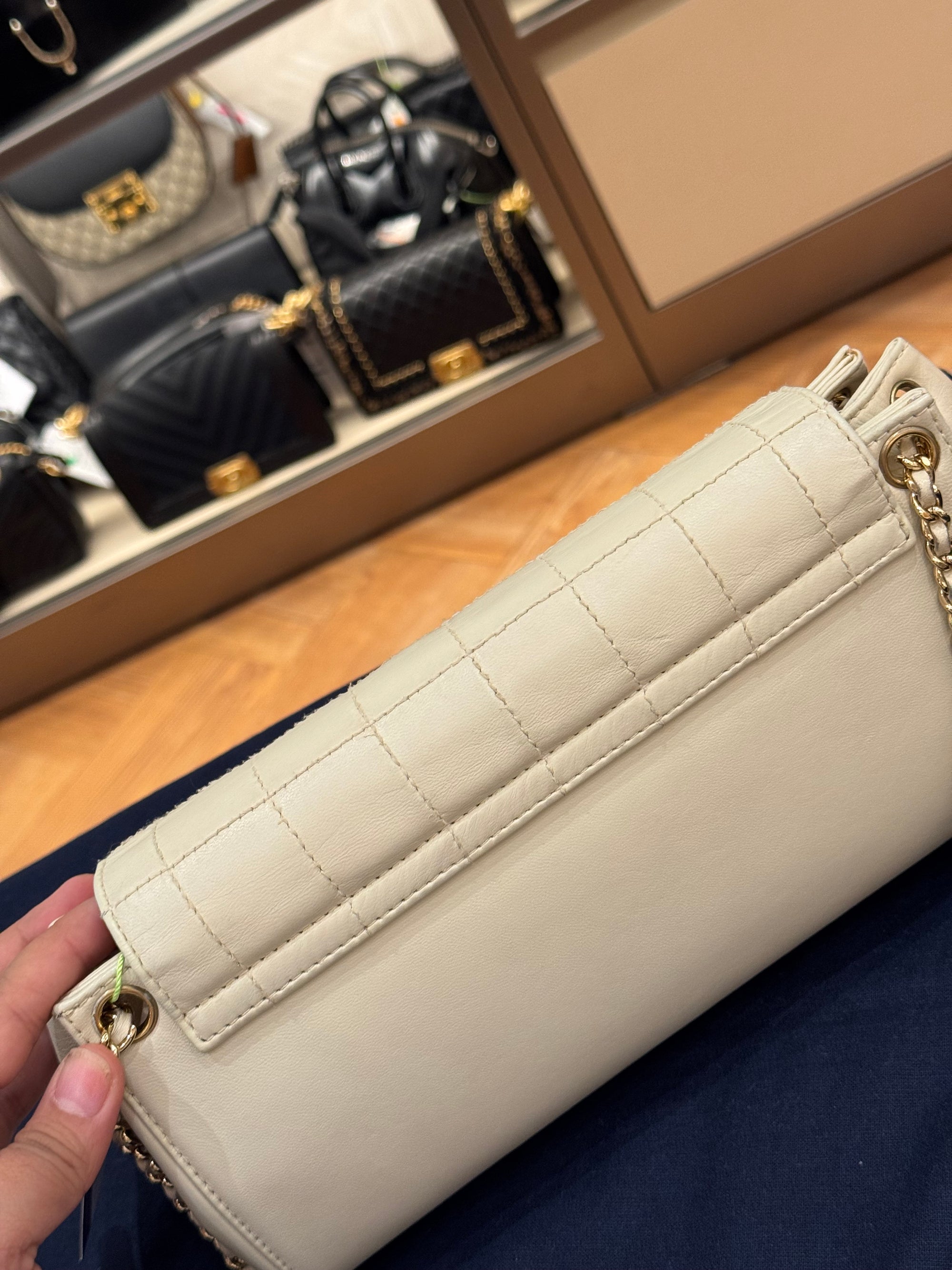 Chanel Mademoiselle Chocolate Bar Accordion Ivory