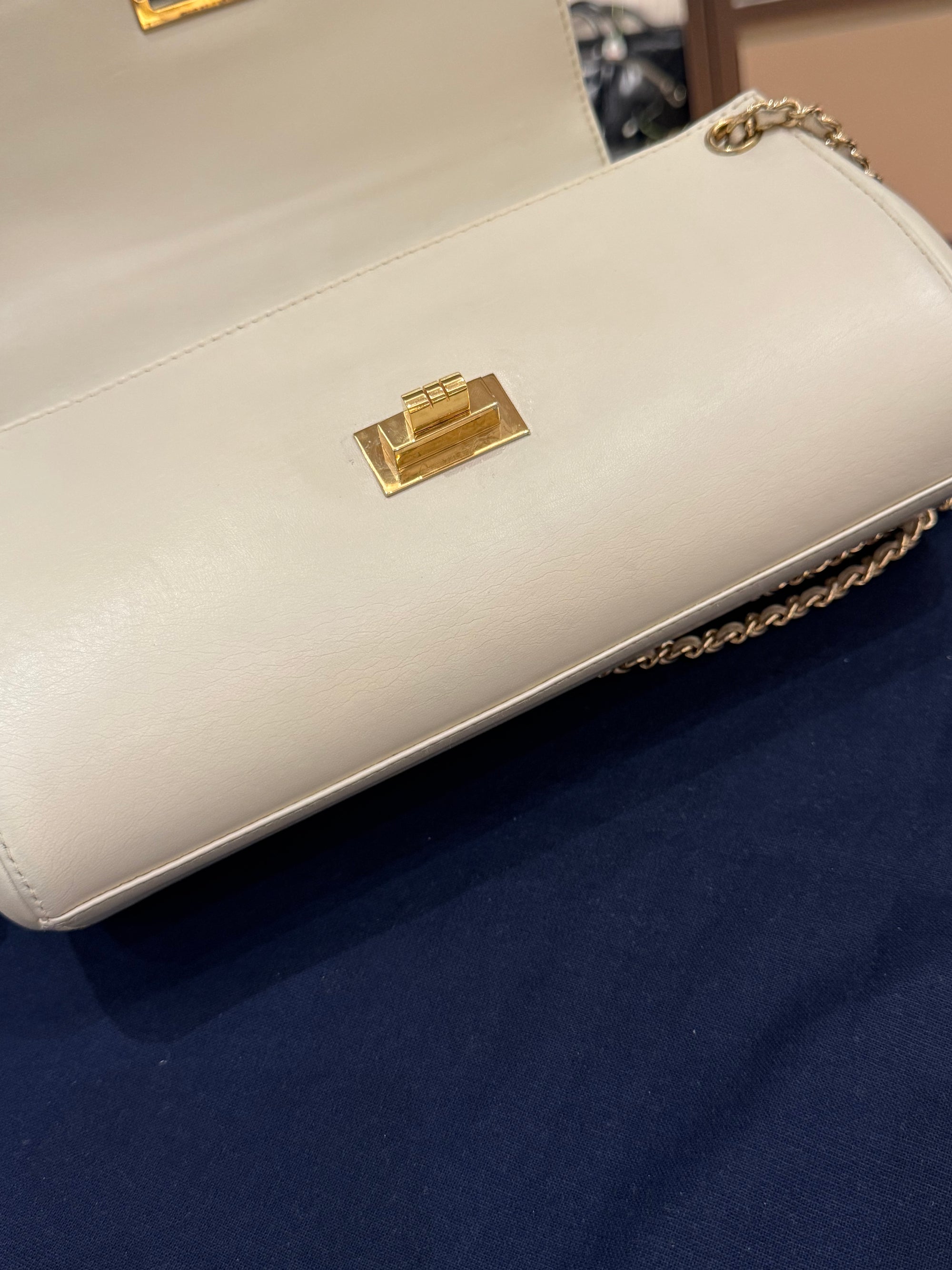 Chanel Mademoiselle Chocolate Bar Accordion Ivory