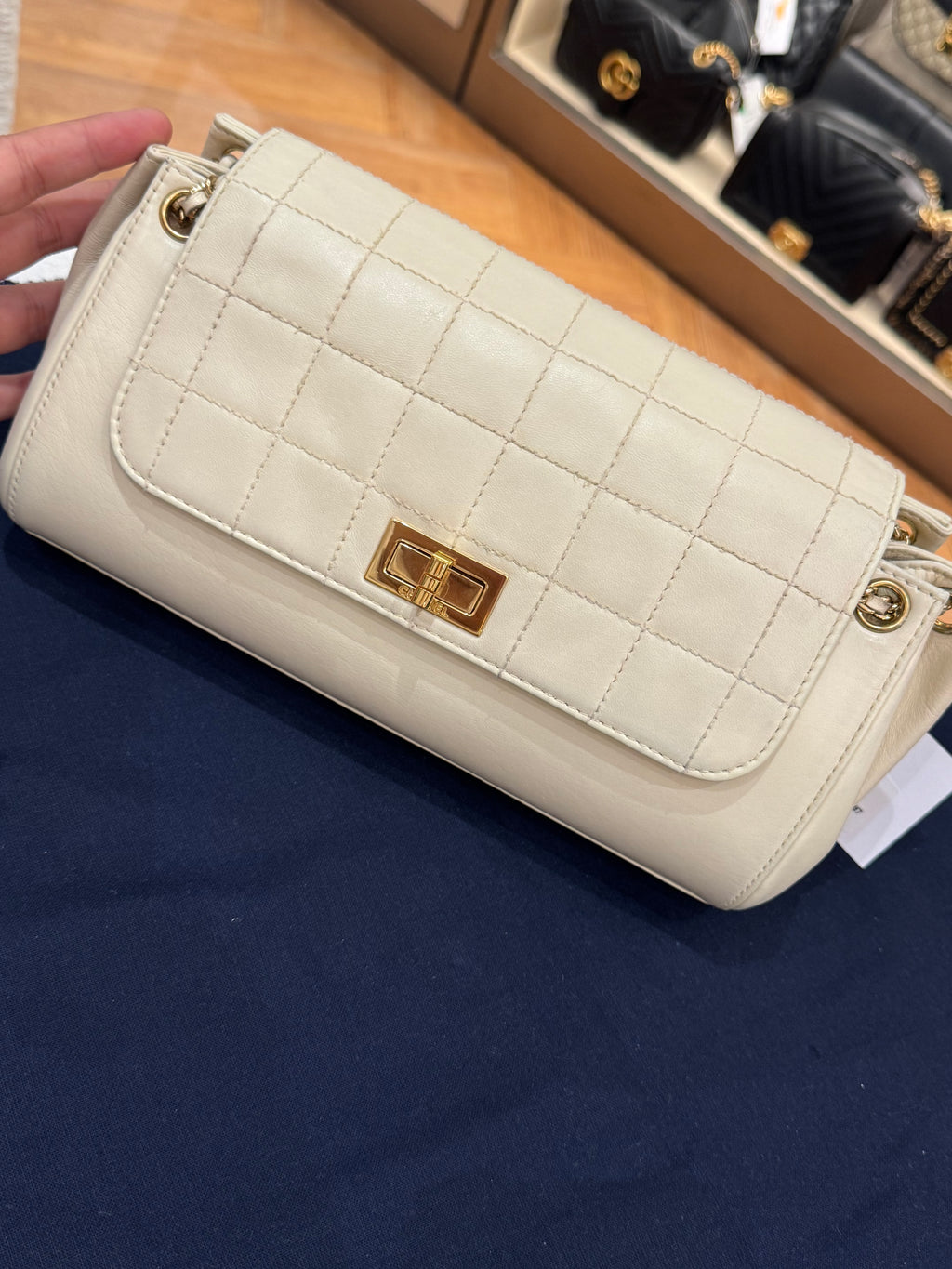 Chanel Mademoiselle Chocolate Bar Accordion Ivory