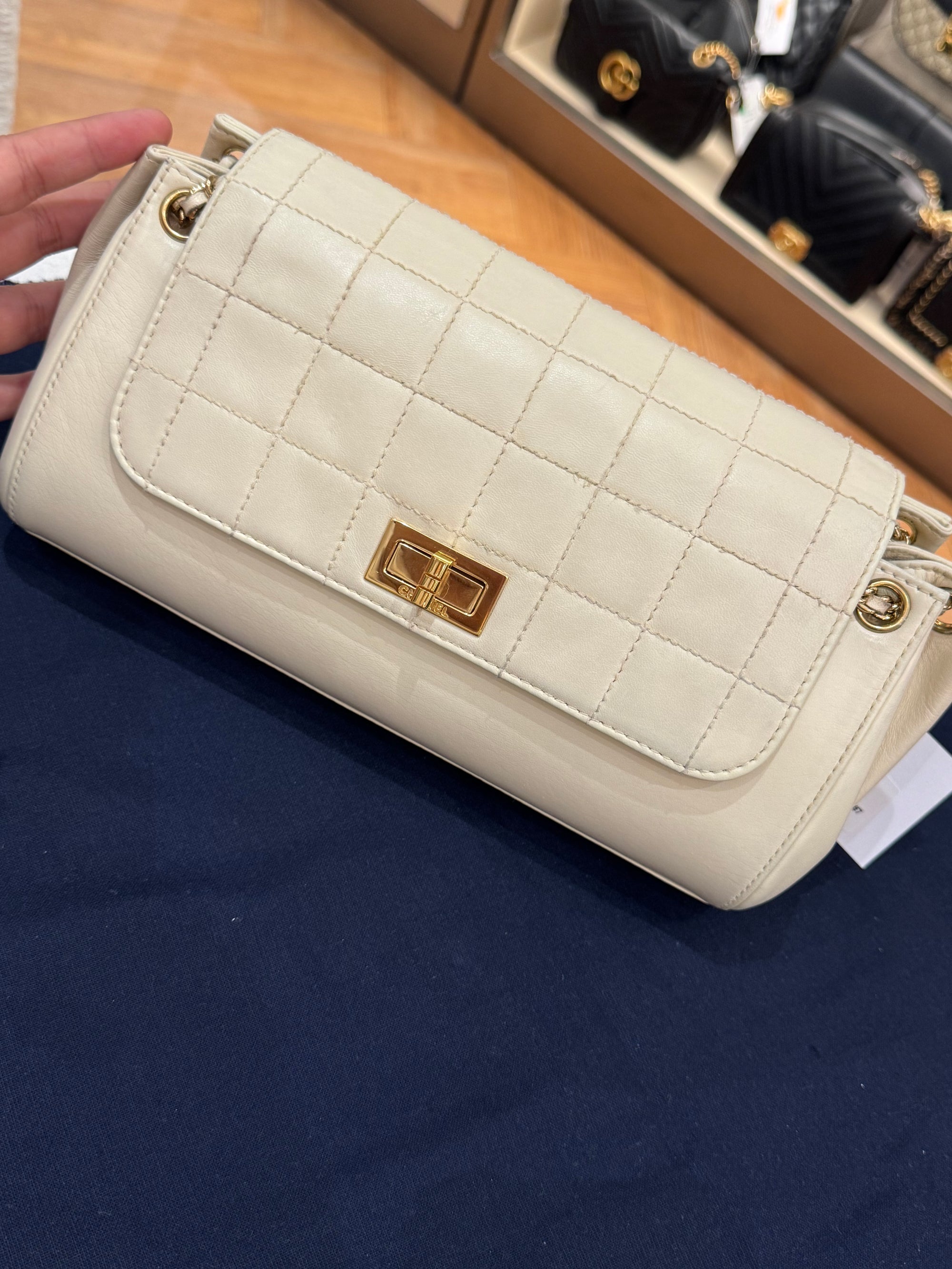 Chanel Mademoiselle Chocolate Bar Accordion Ivory