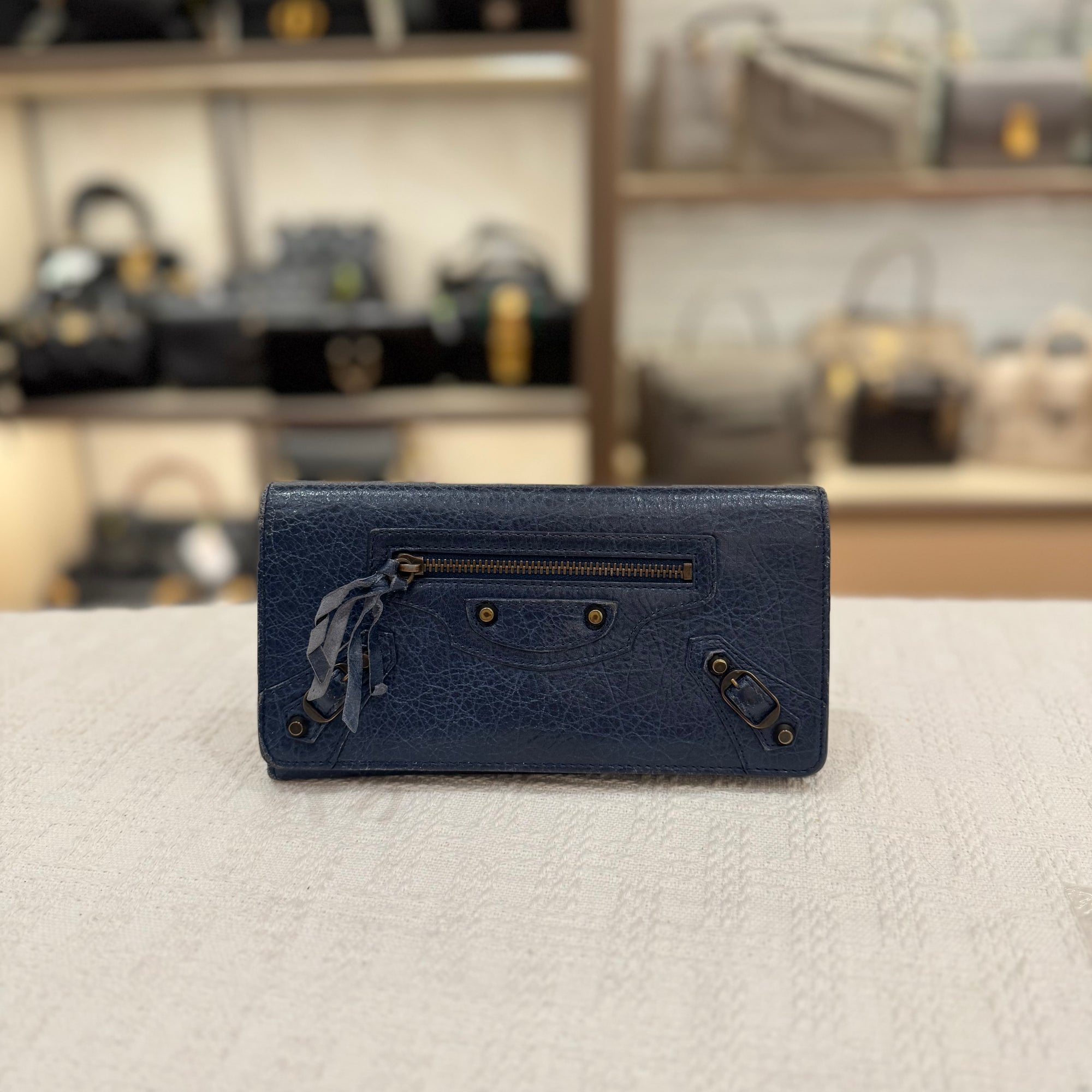 Balenciaga Classic Wallet Navy