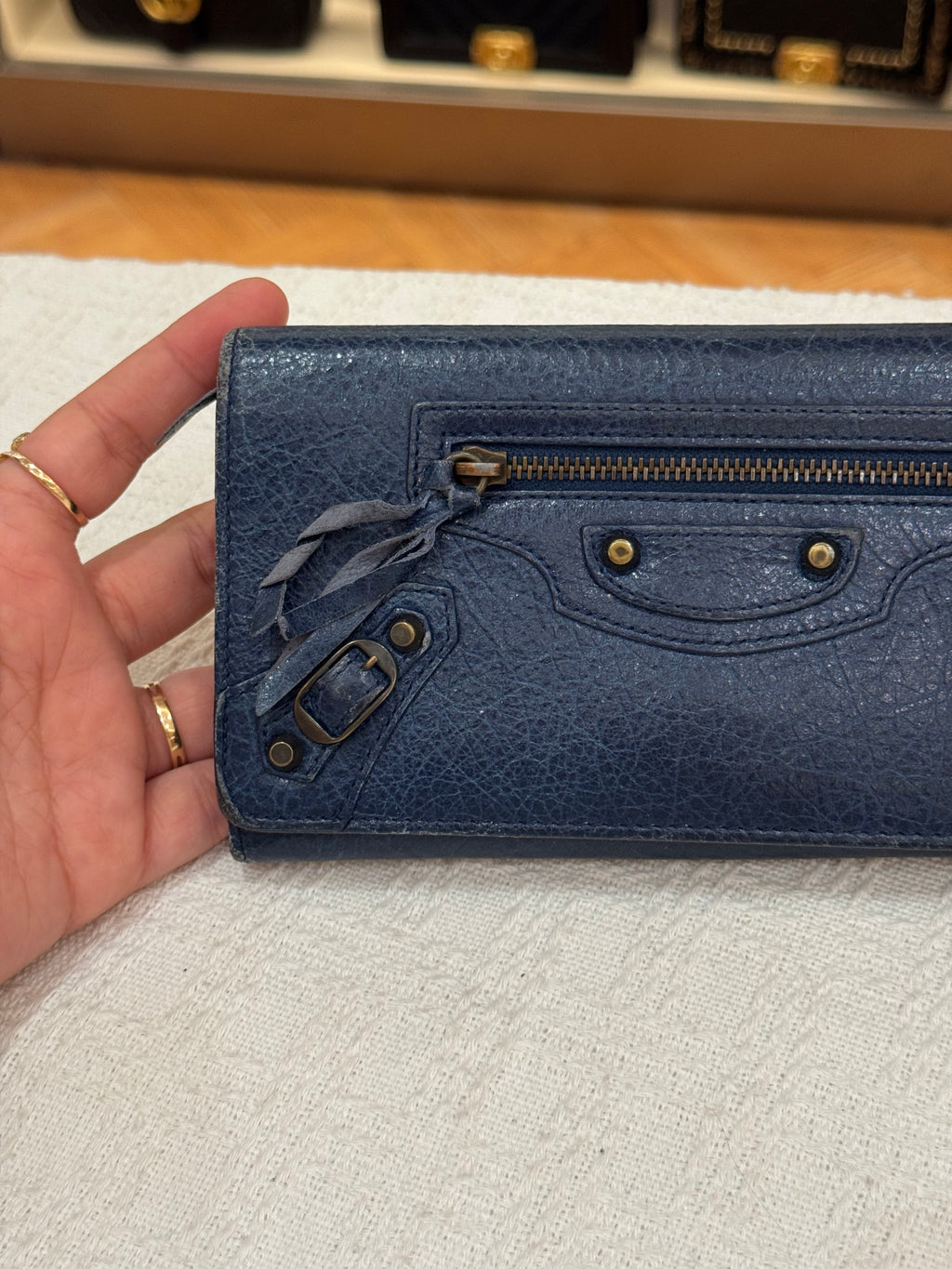Balenciaga Classic Wallet Navy