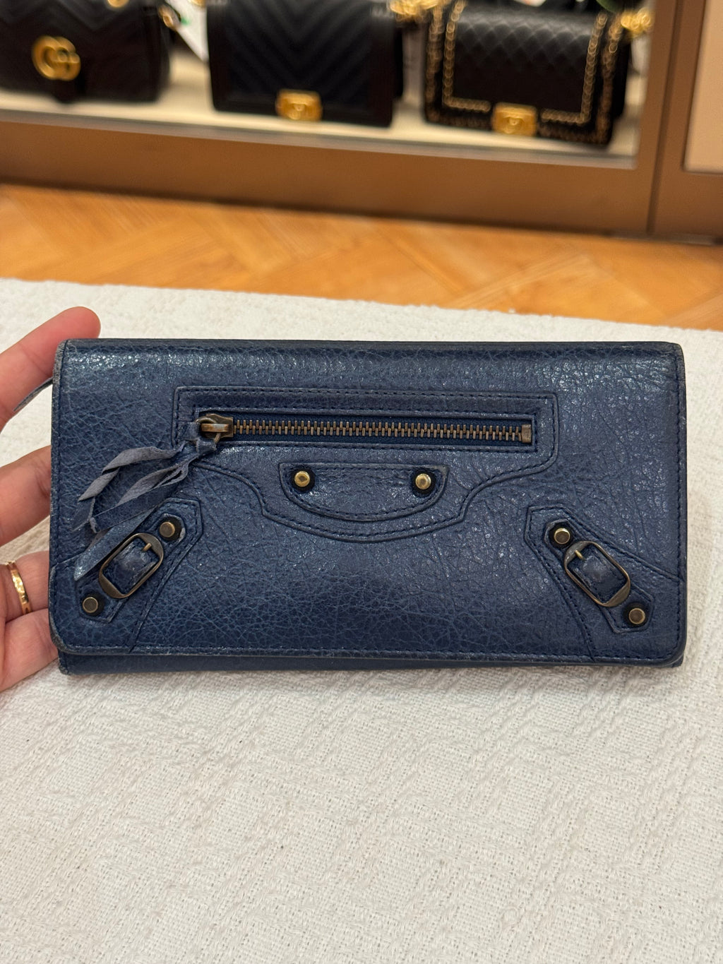 Balenciaga Classic Wallet Navy