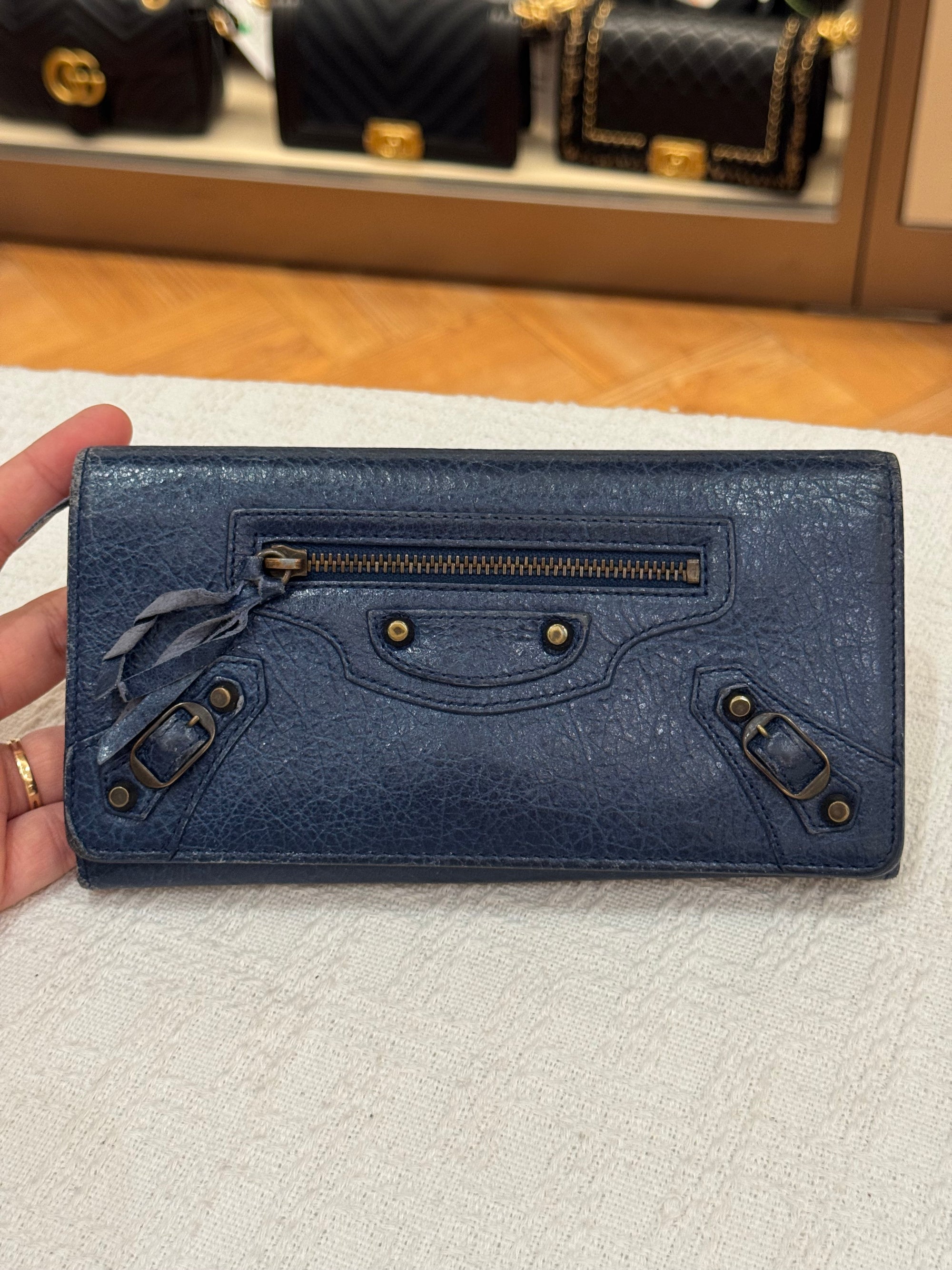 Balenciaga Classic Wallet Navy