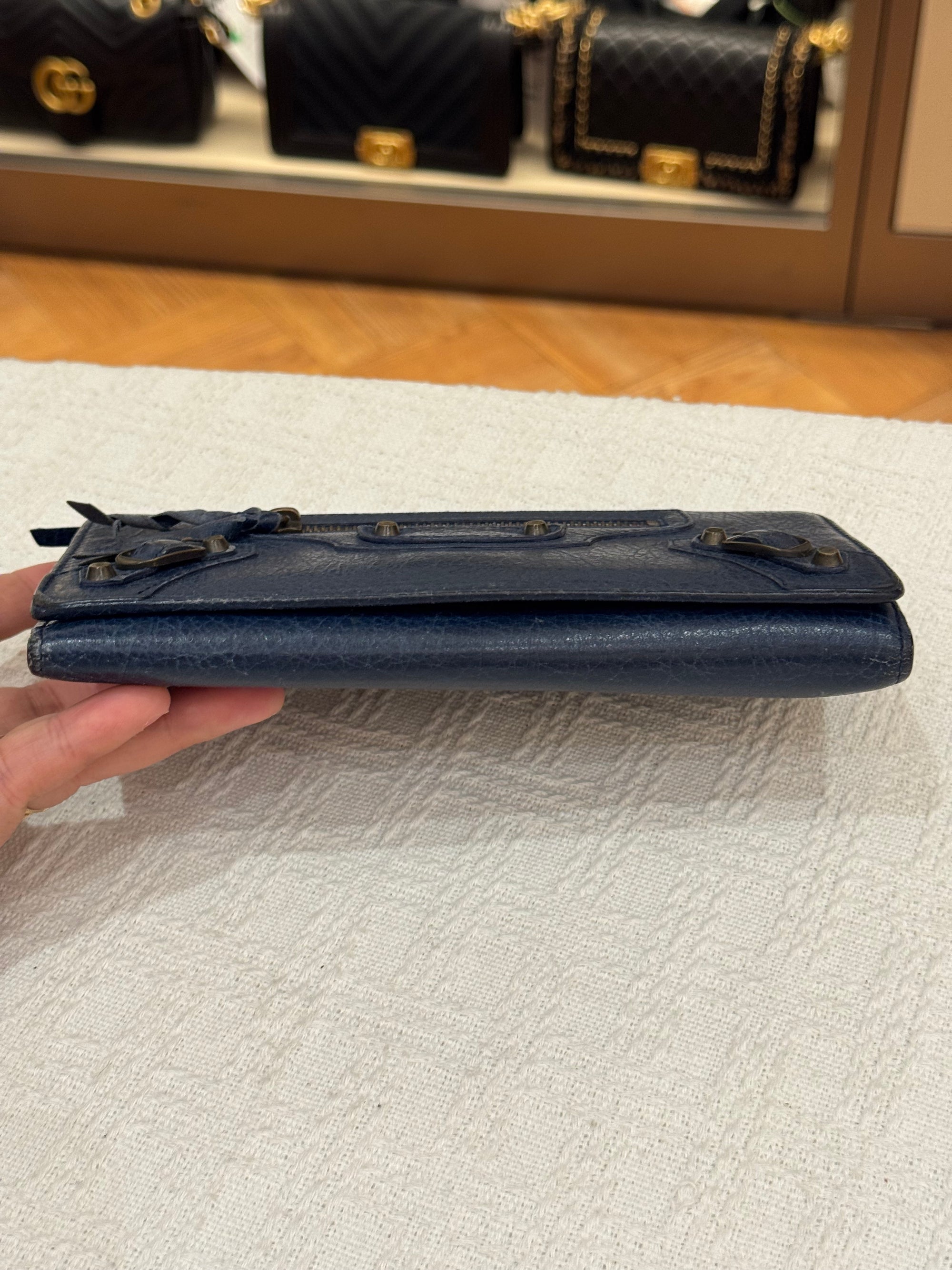 Balenciaga Classic Wallet Navy
