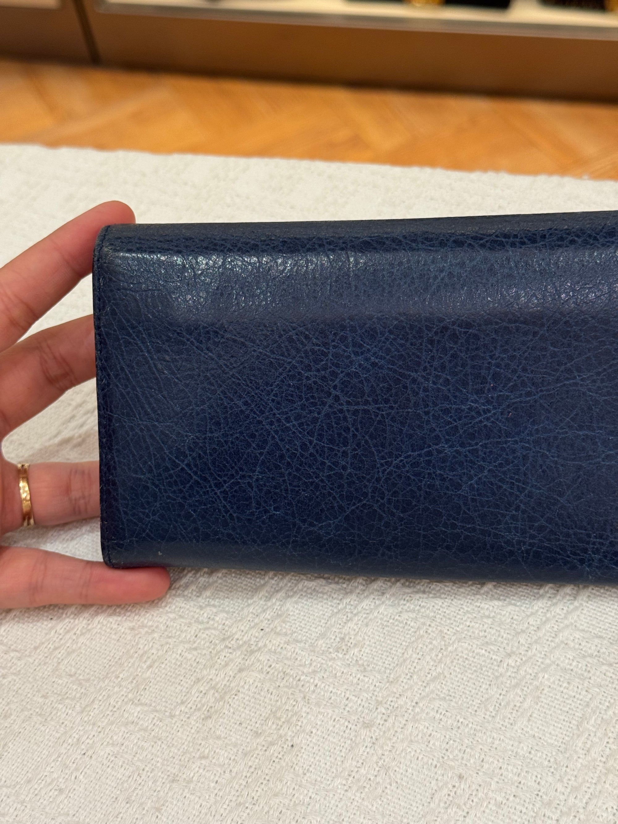 Balenciaga Classic Wallet Navy