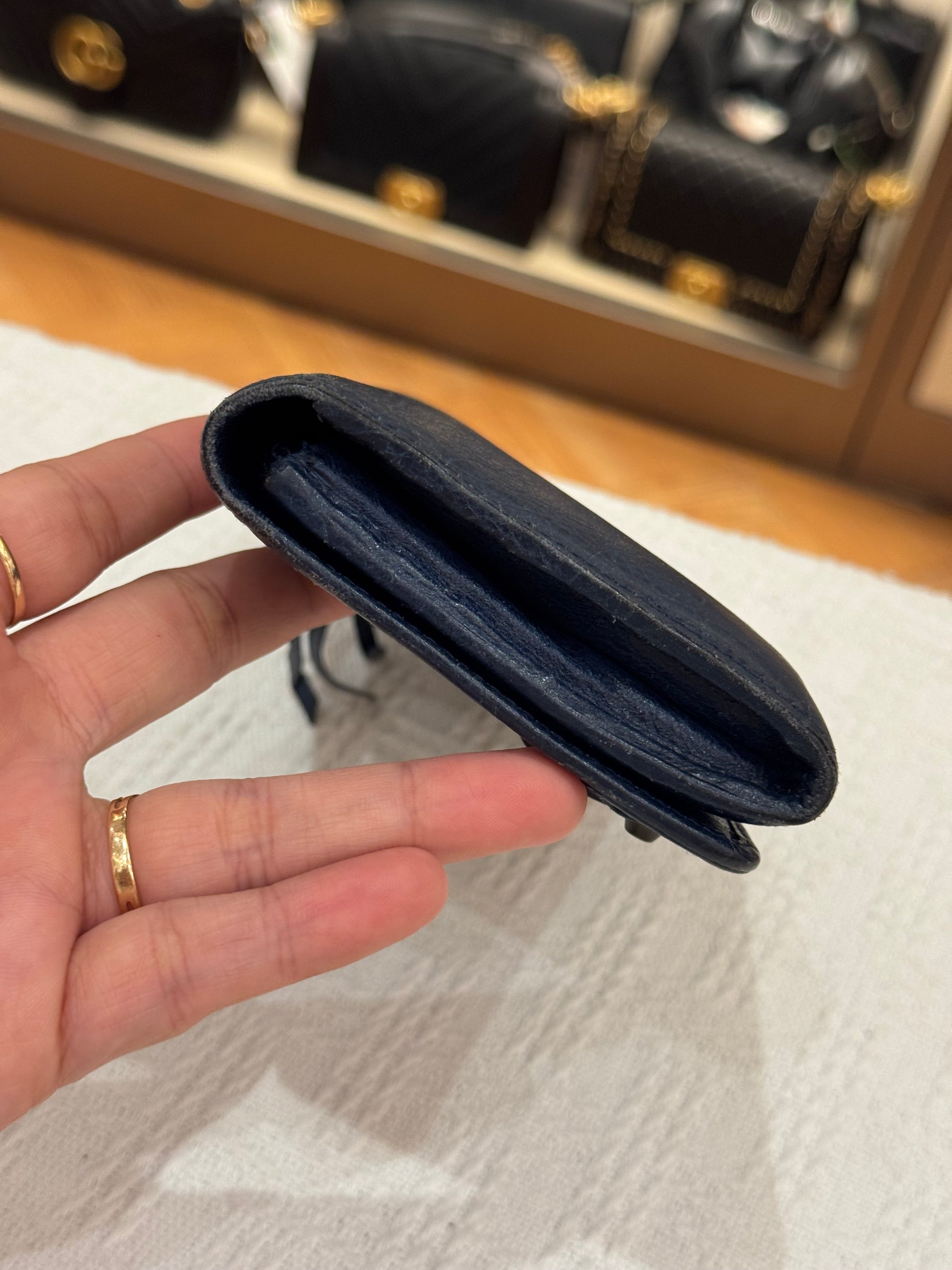 Balenciaga Classic Wallet Navy