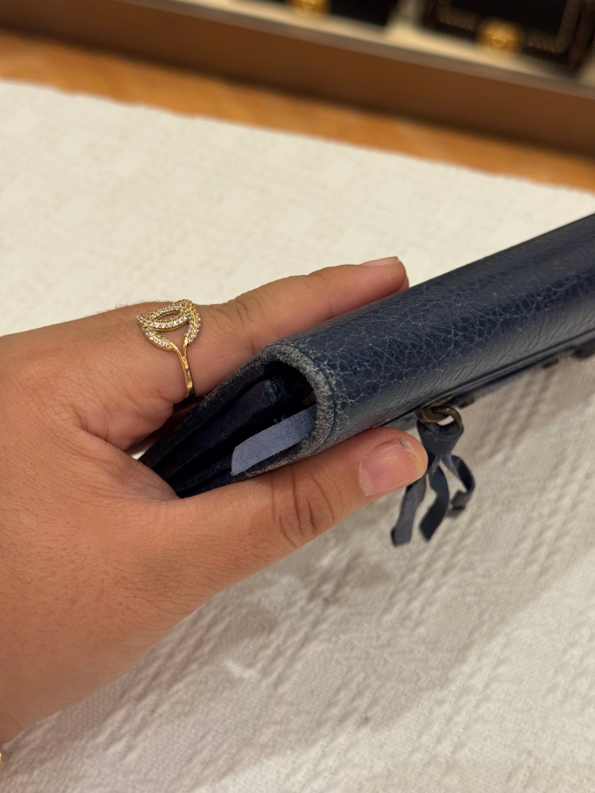 Balenciaga Classic Wallet Navy