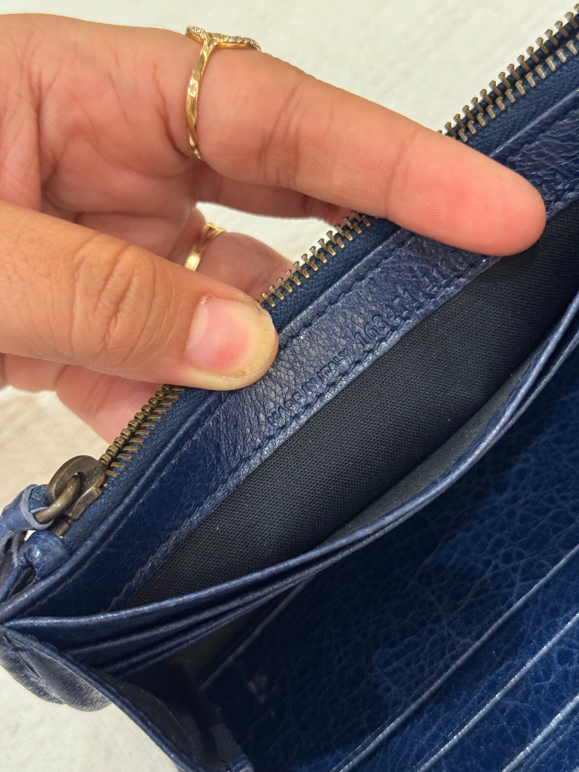 Balenciaga Classic Wallet Navy