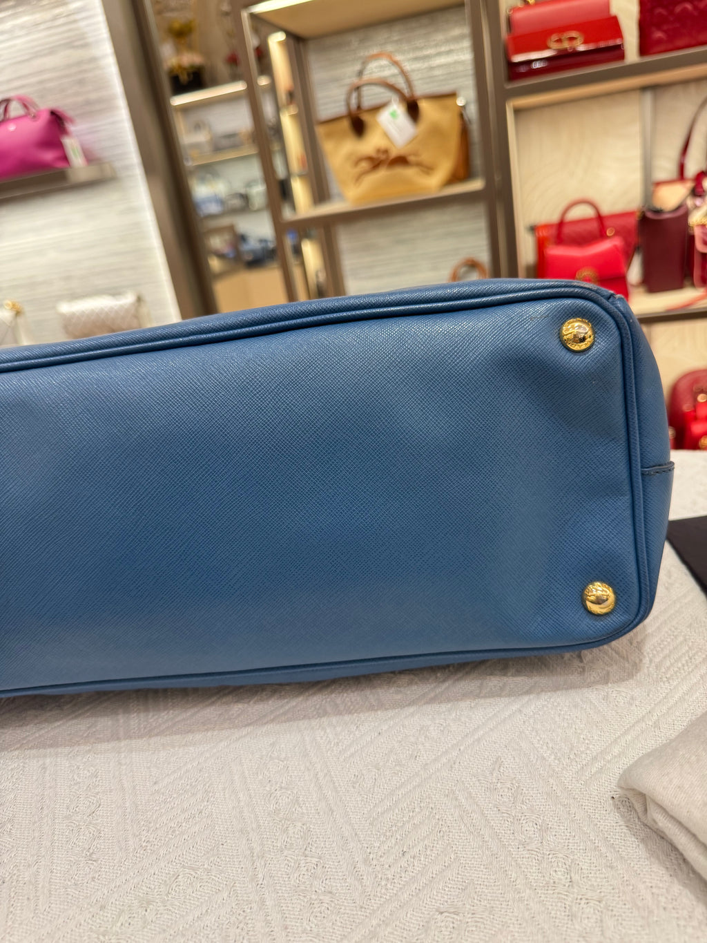 Prada Galierra Double Zip Blue