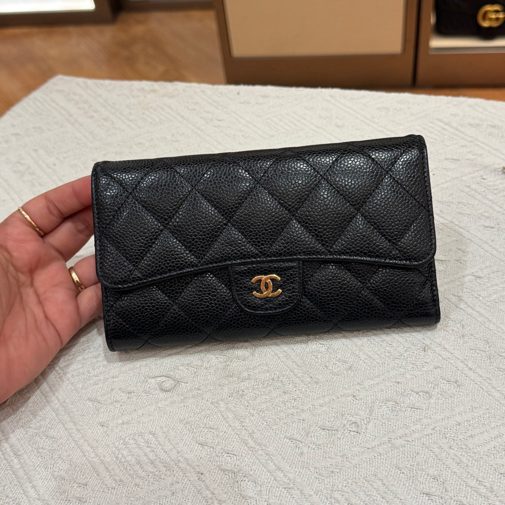 Chanel Long Wallet Black