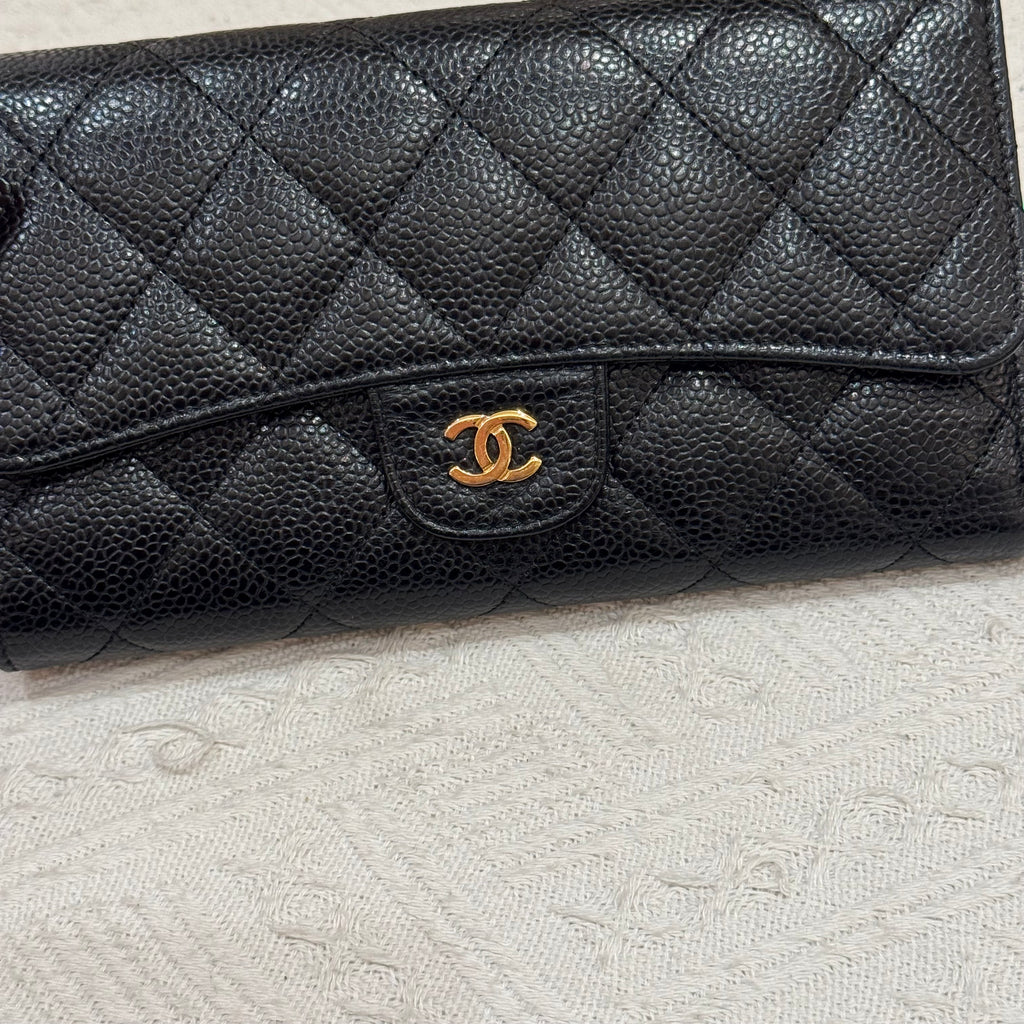 Chanel Long Wallet Black