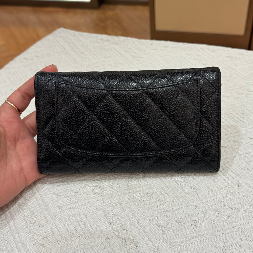 Chanel Long Wallet Black