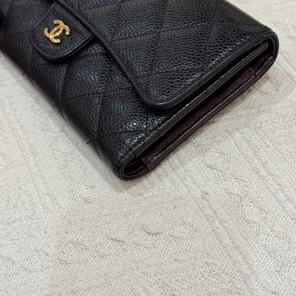 Chanel Long Wallet Black