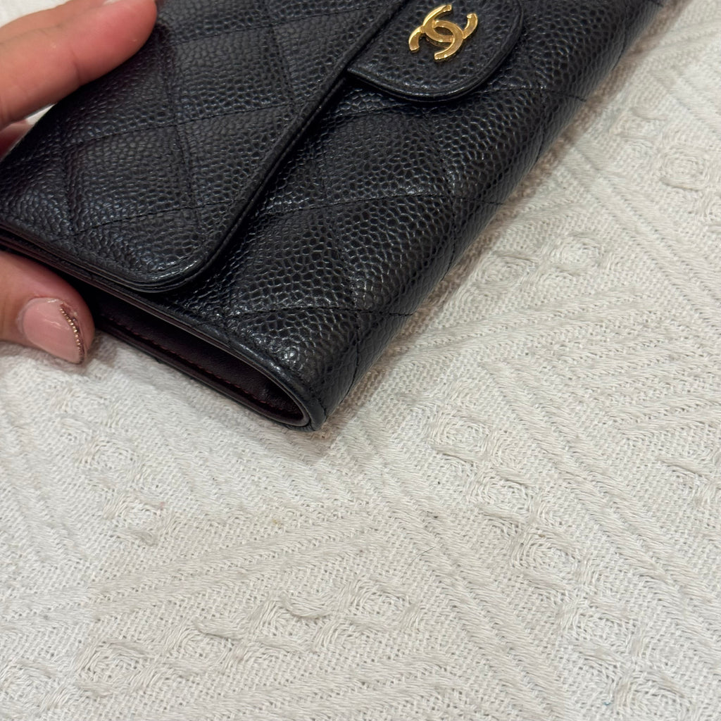 Chanel Long Wallet Black