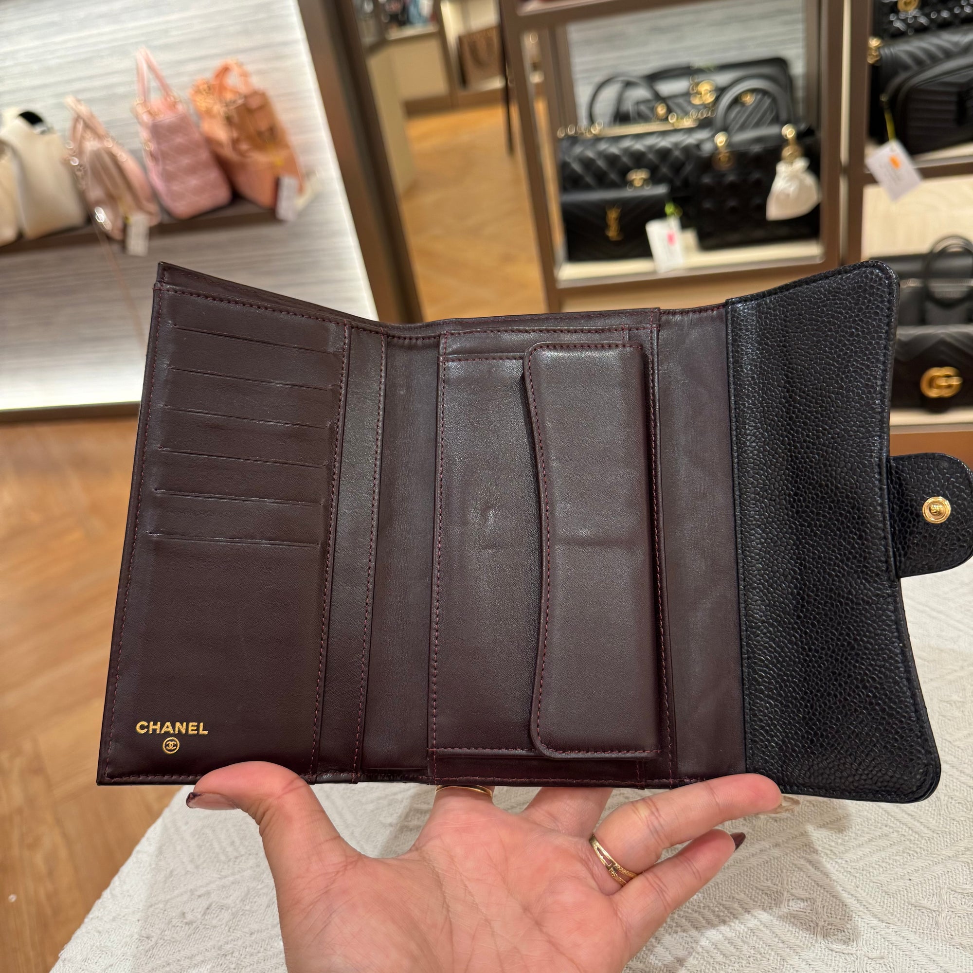 Chanel Long Wallet Black