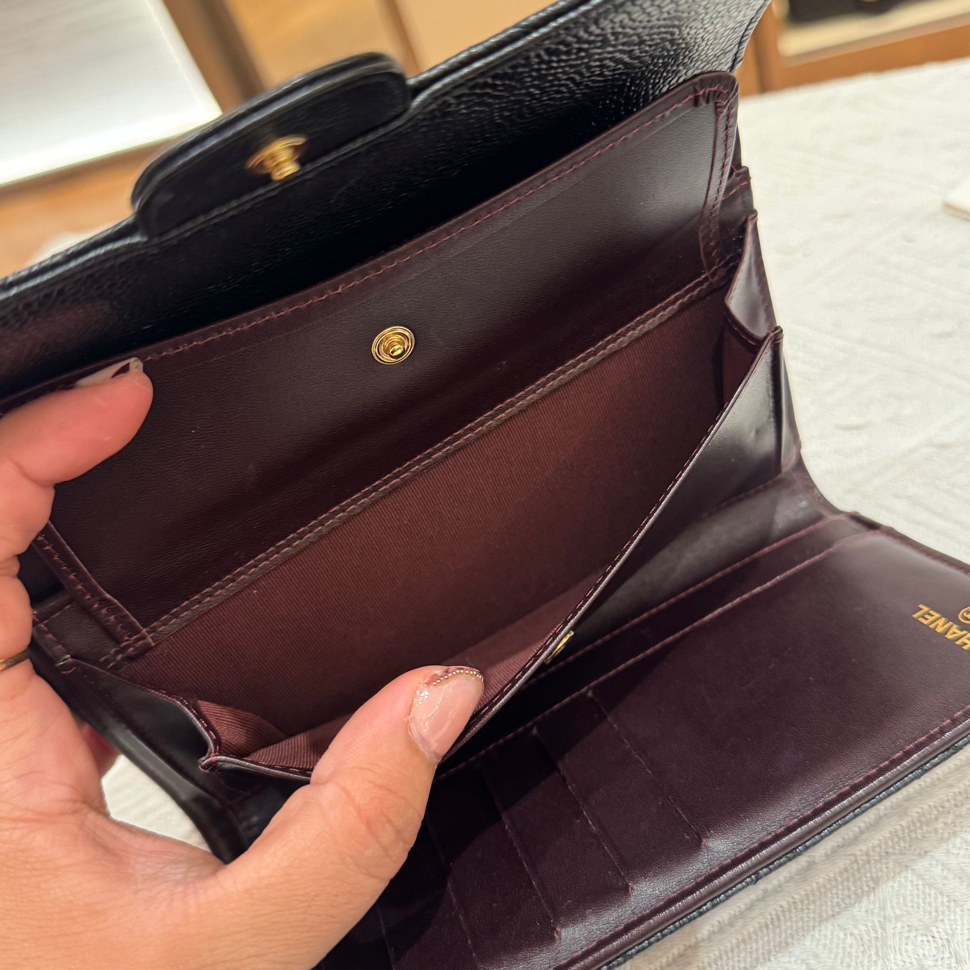 Chanel Long Wallet Black