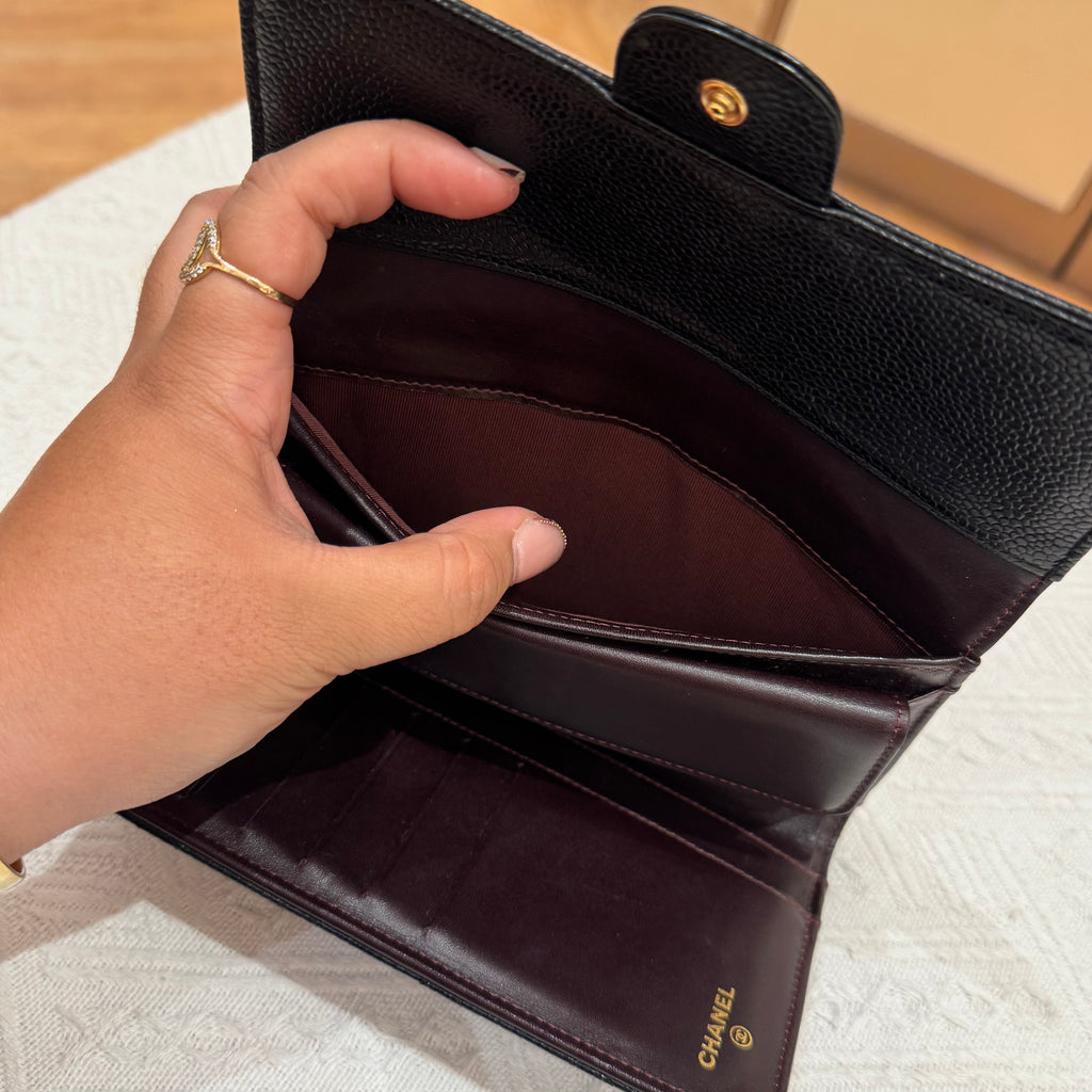 Chanel Long Wallet Black