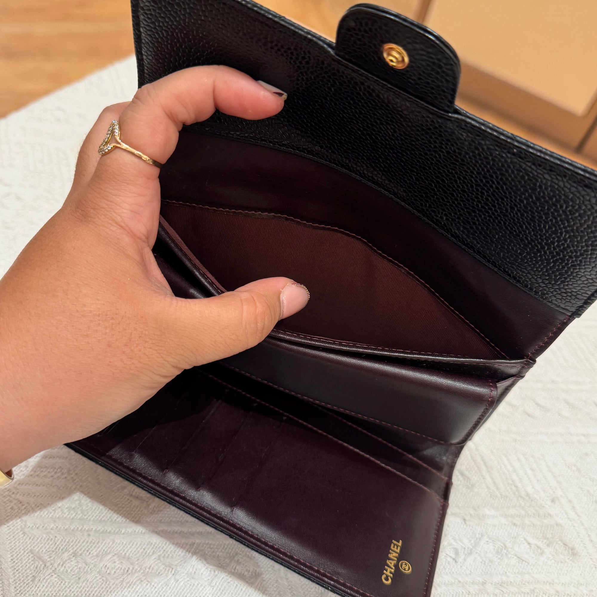 Chanel Long Wallet Black