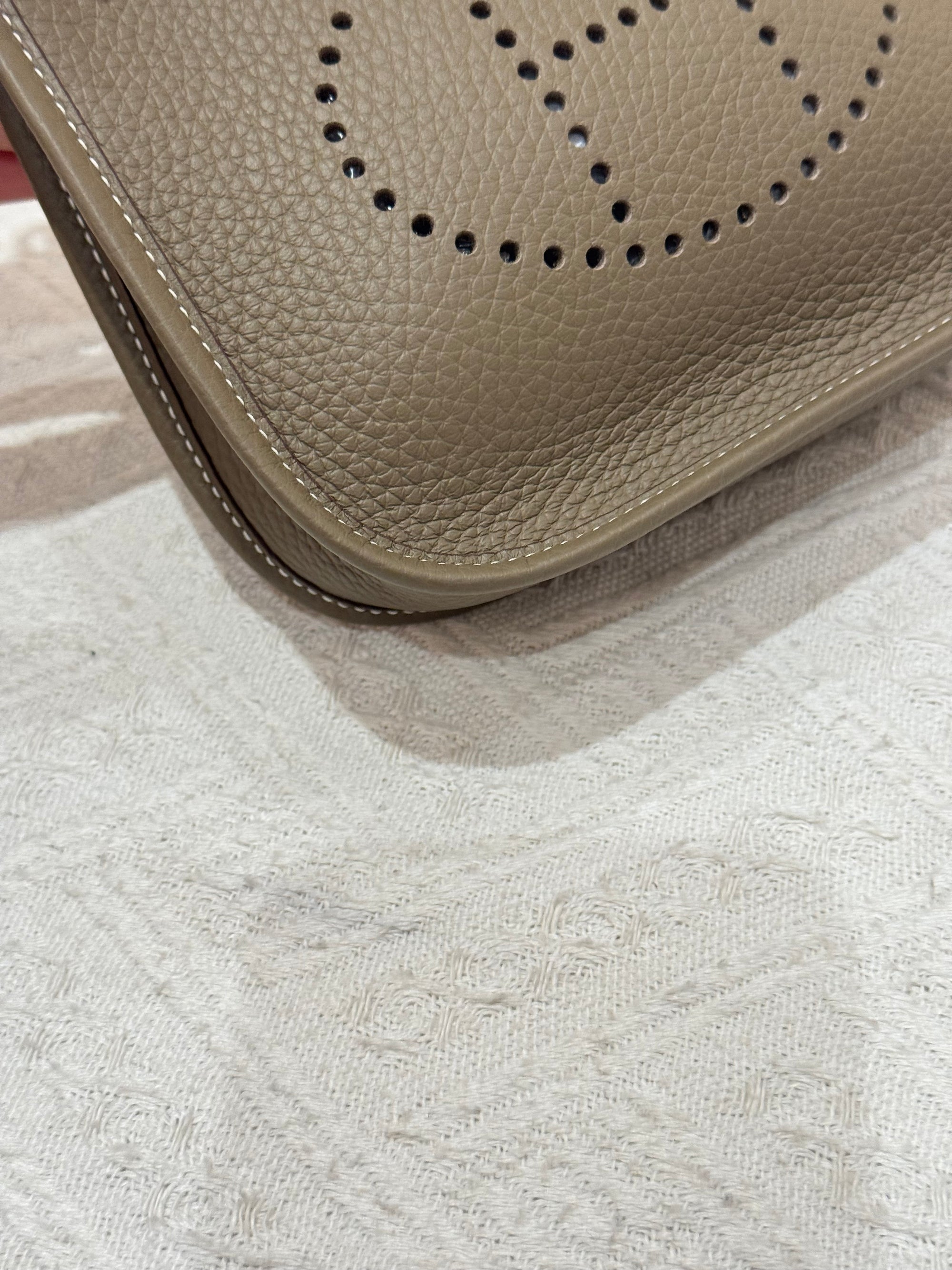 Hermes Evelyn 16 Etoupe / Blue Indigo