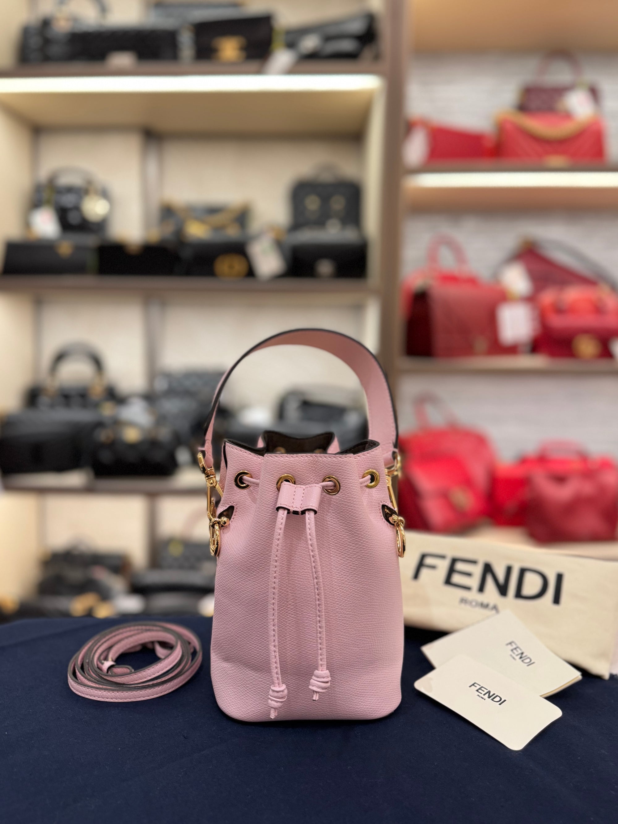 Fendi Mini Montresor Bucket Pink