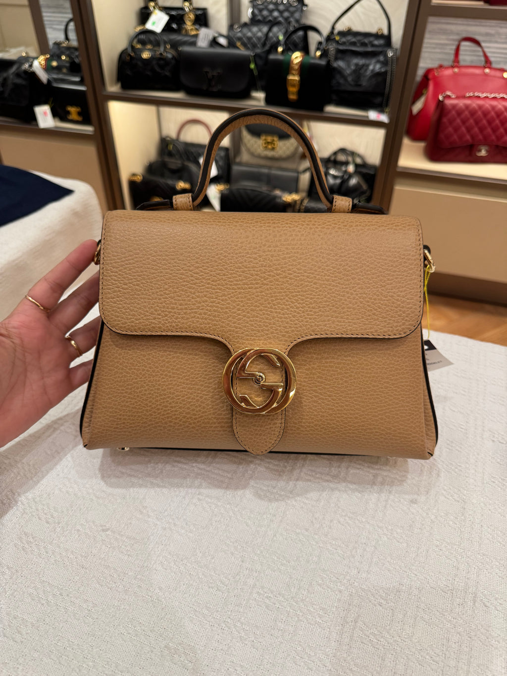 Gucci Interlock Tophandle Beige