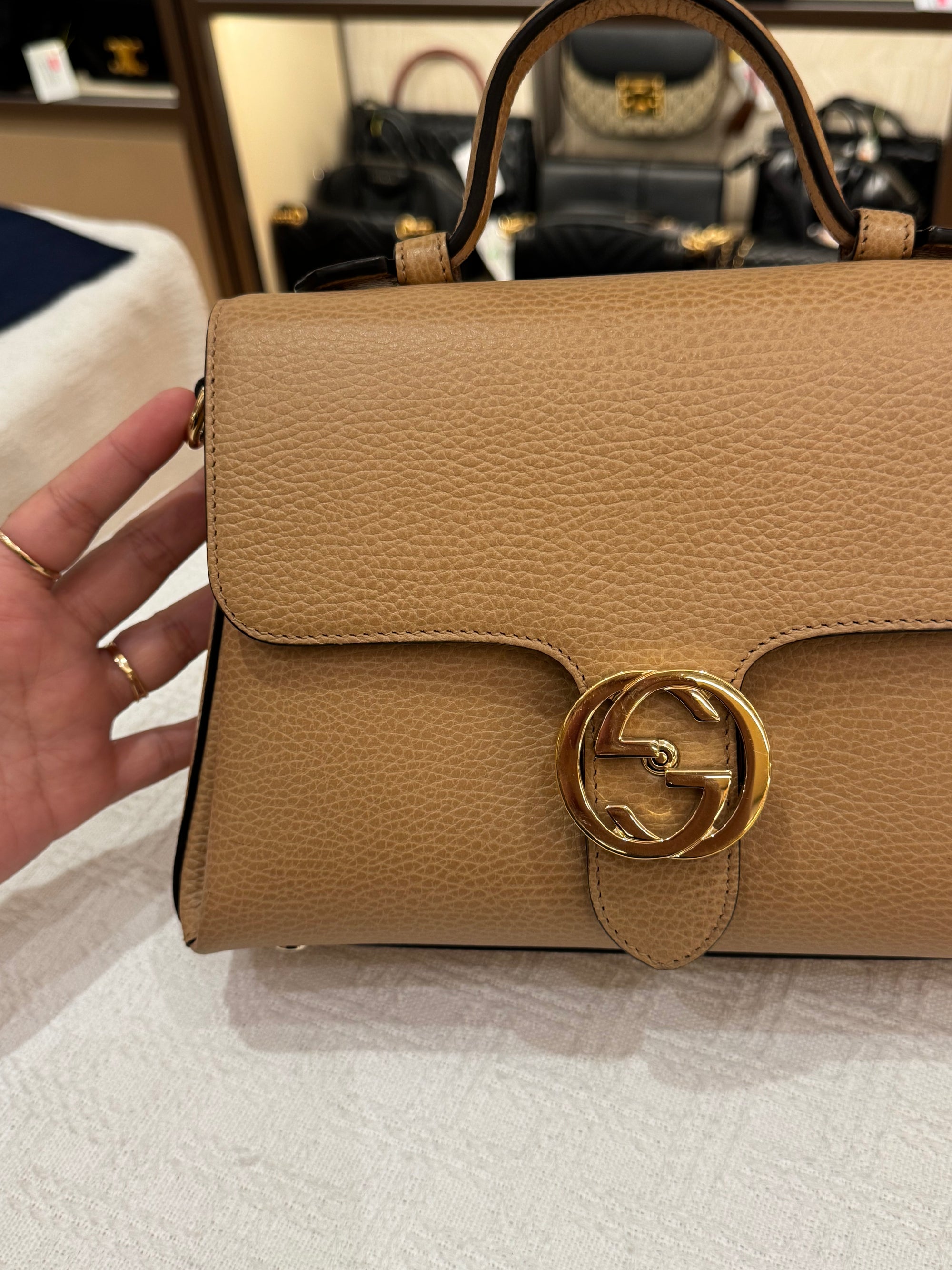 Gucci Interlock Tophandle Beige