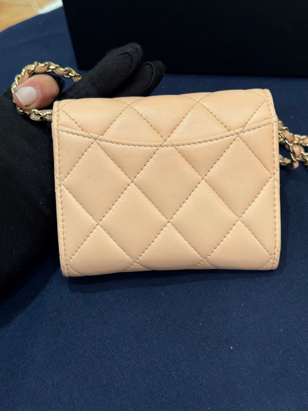 Chanel Claasic Cardholder On Chain Pink