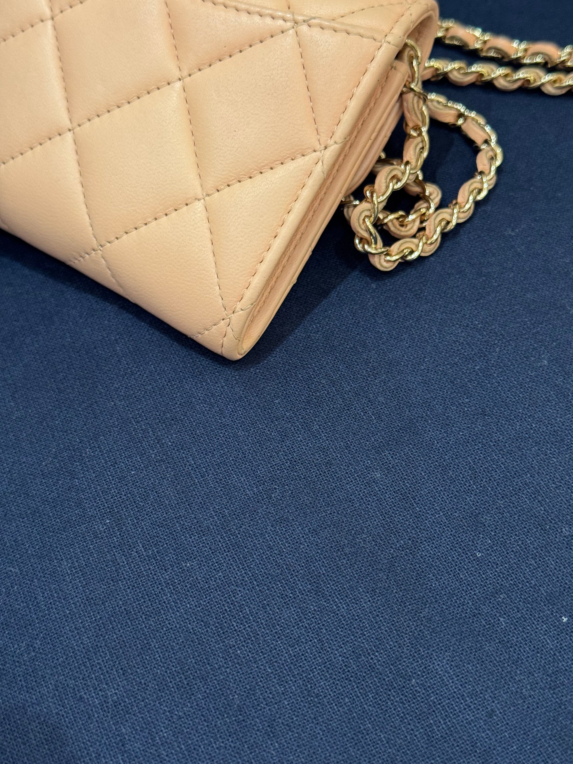 Chanel Claasic Cardholder On Chain Pink