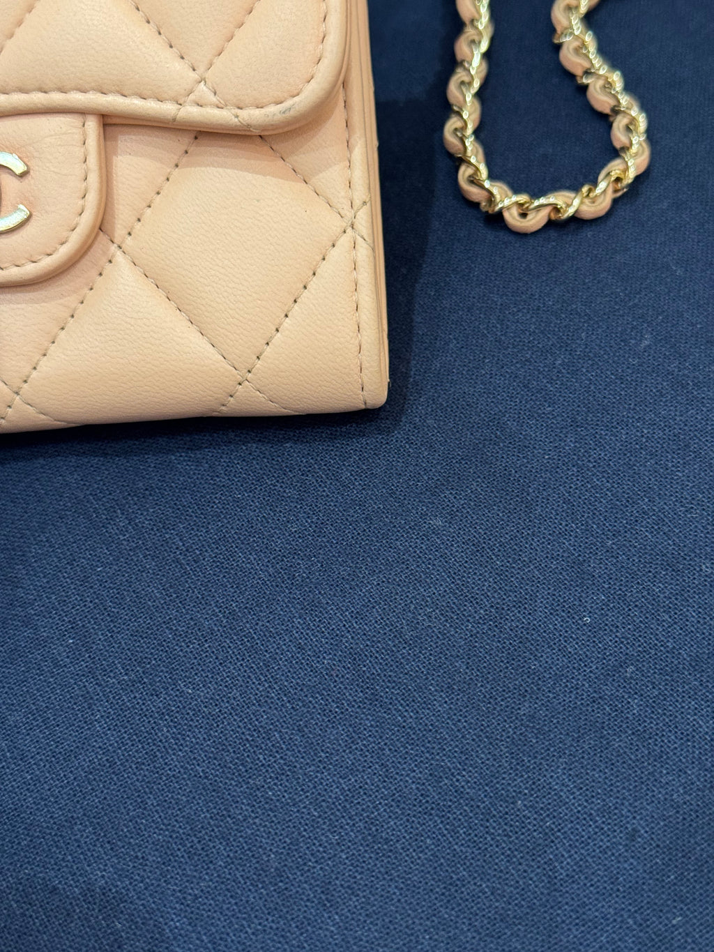 Chanel Claasic Cardholder On Chain Pink