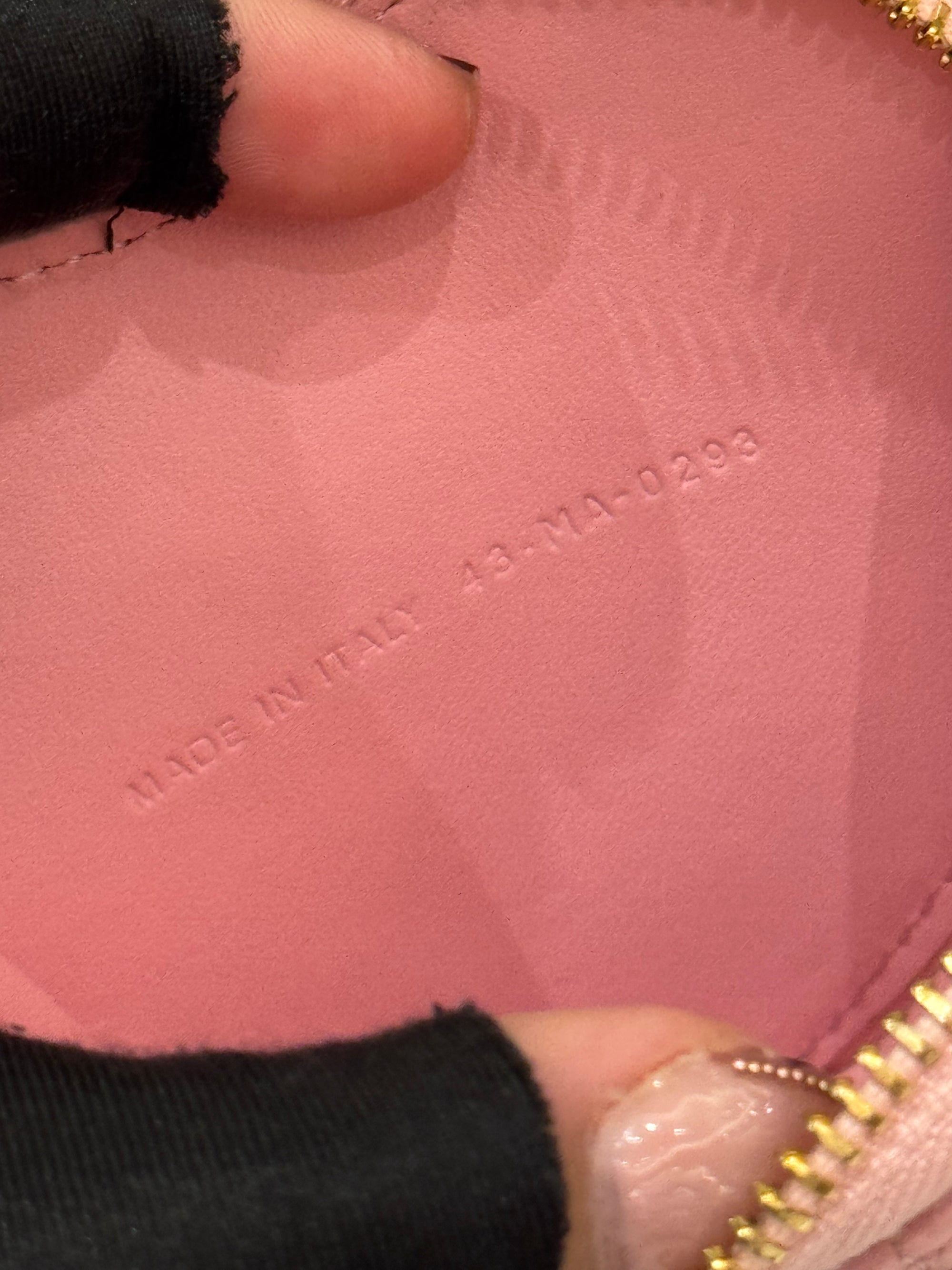Dior Caro Chain Pouch Heart Pink