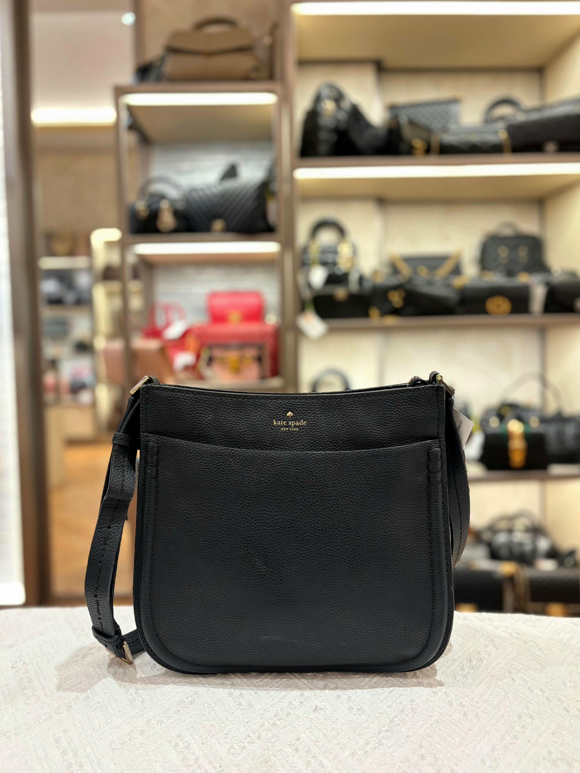 Kate Spade Hamsley Sling Leather Black