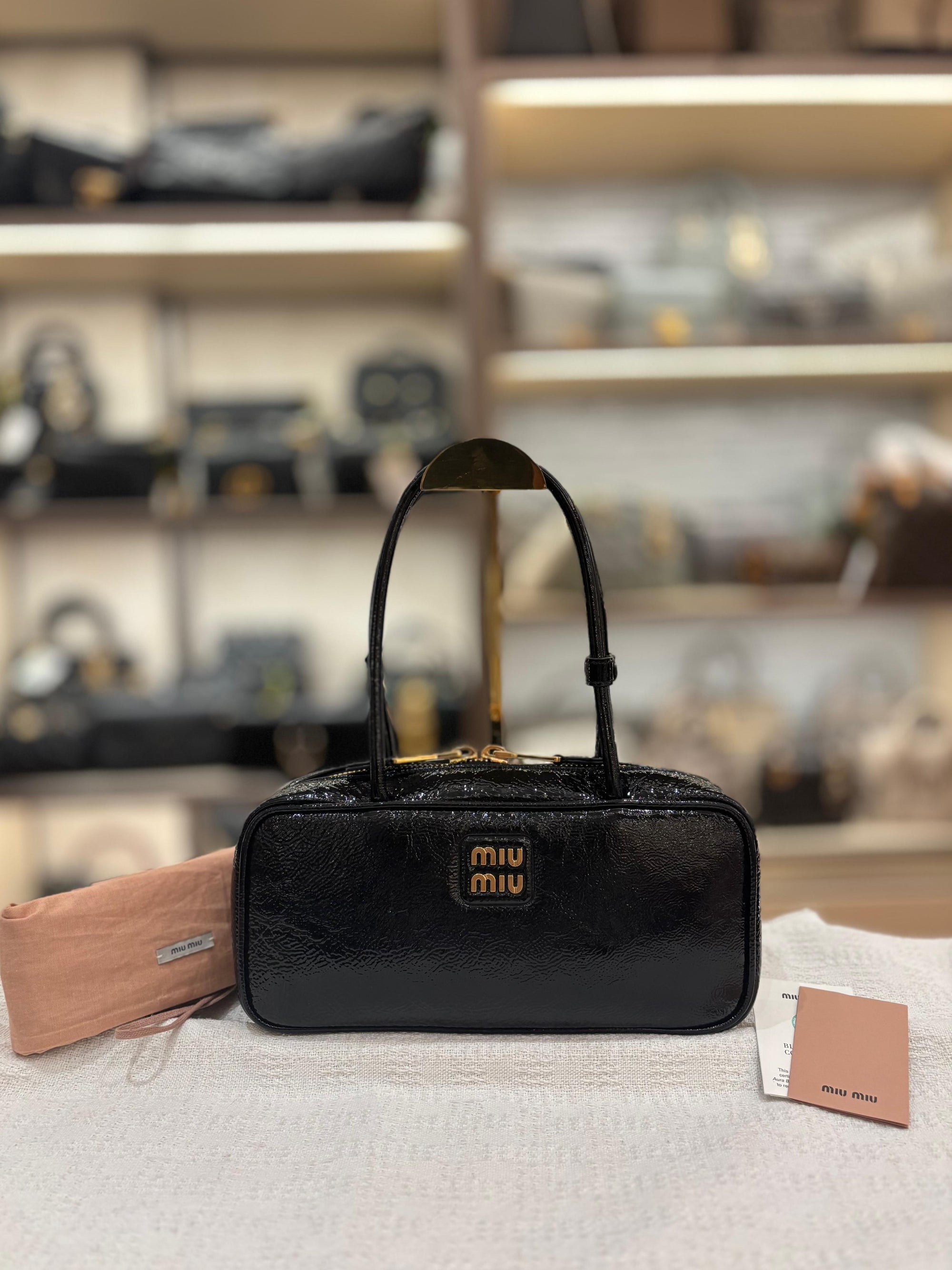 Miu Miu Beau Patent Leather Tote