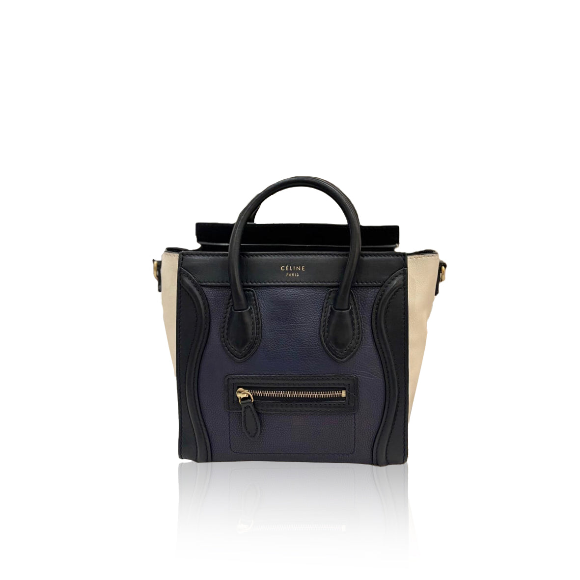 Celine Nano Luggage Navy Tricolour