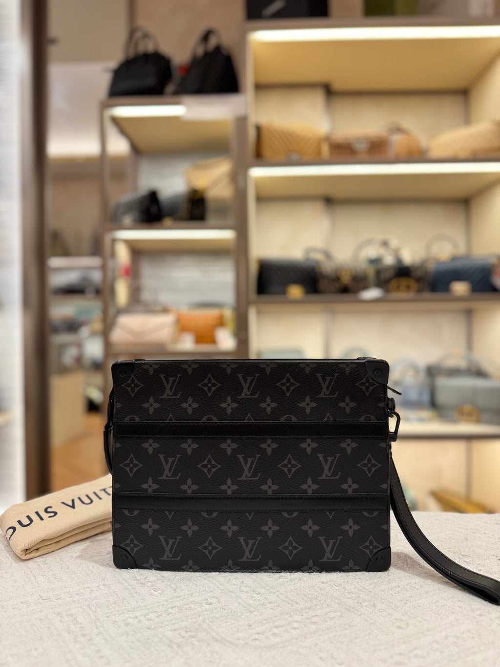 Louis Vuitton Trunk Clutch Monogram Eclipse