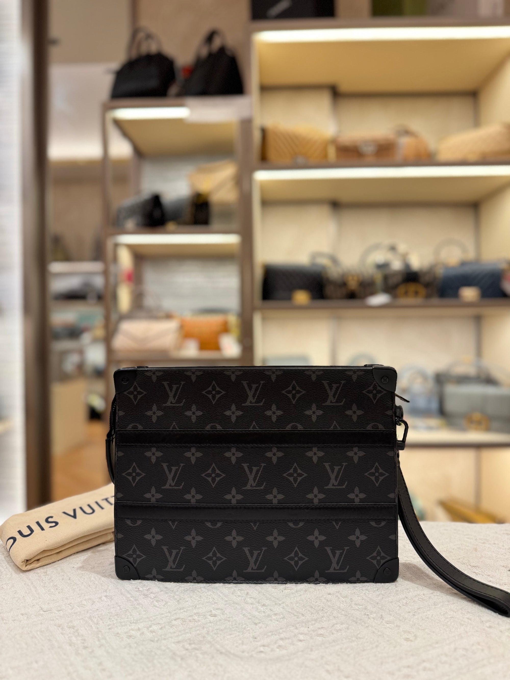 Louis Vuitton Trunk Clutch Monogram Eclipse