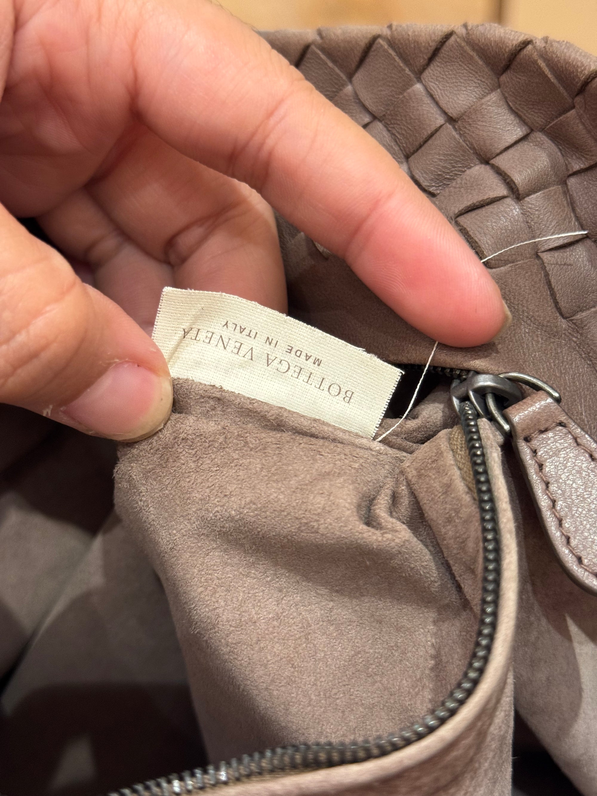 Bottega Veneta Tote Interciato Brown