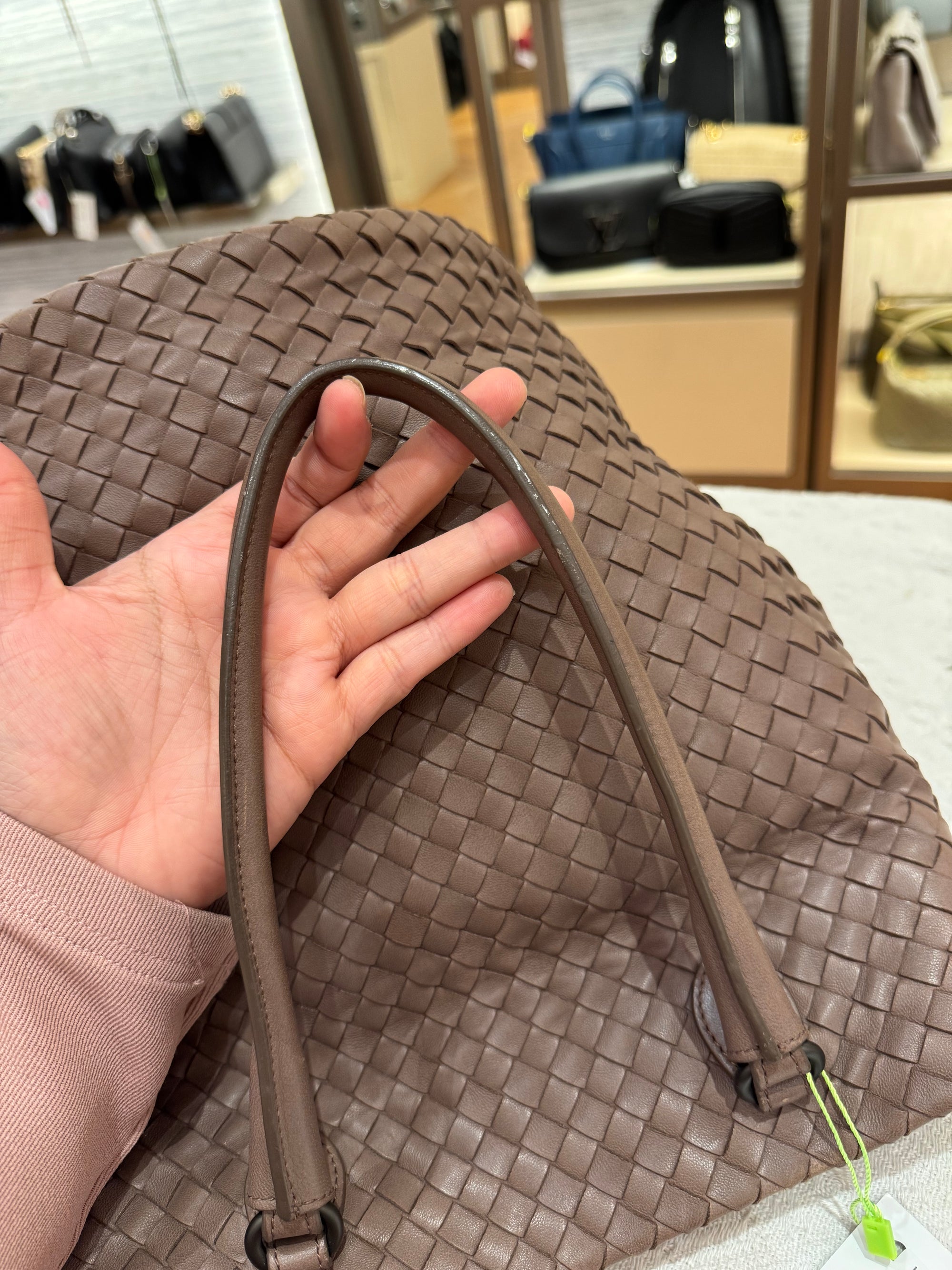 Bottega Veneta Tote Interciato Brown